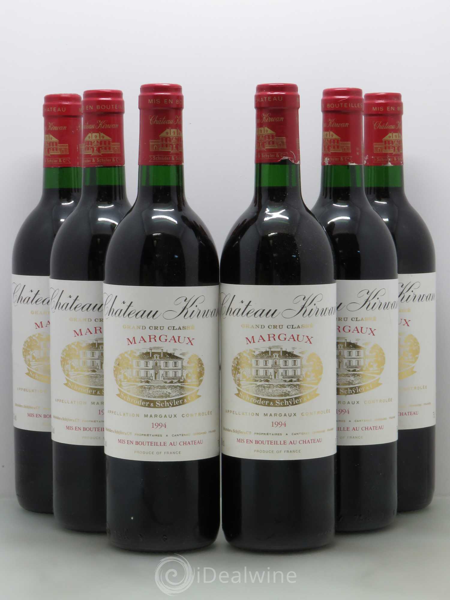 Château Kirwan 3ème Grand Cru Classé 1994 - Lot de 6 bouteilles - 0