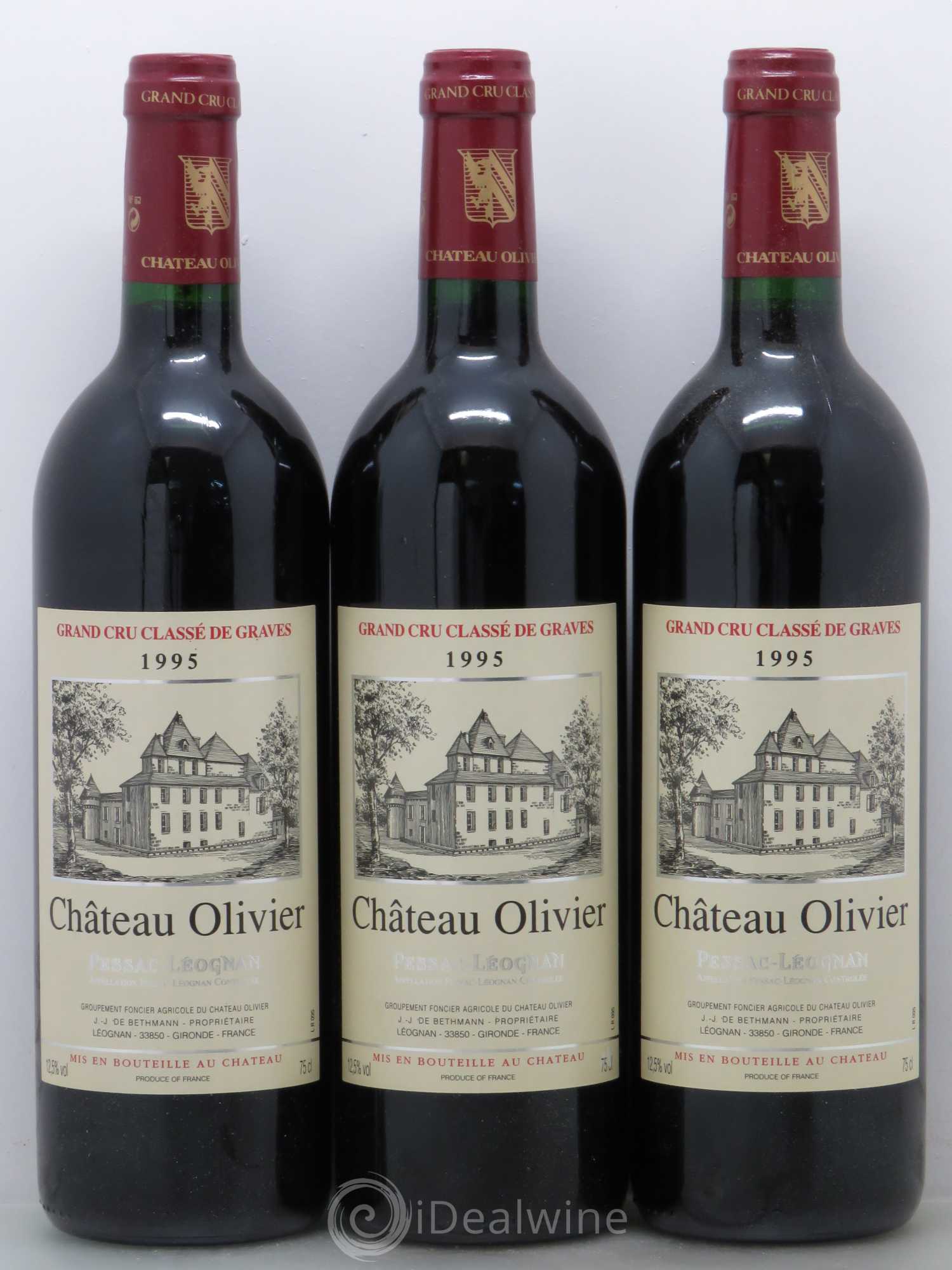 Château Olivier Graves Grand Cru Classé Acheter vin Château Olivier Cru Classé de Graves 1995 (lot