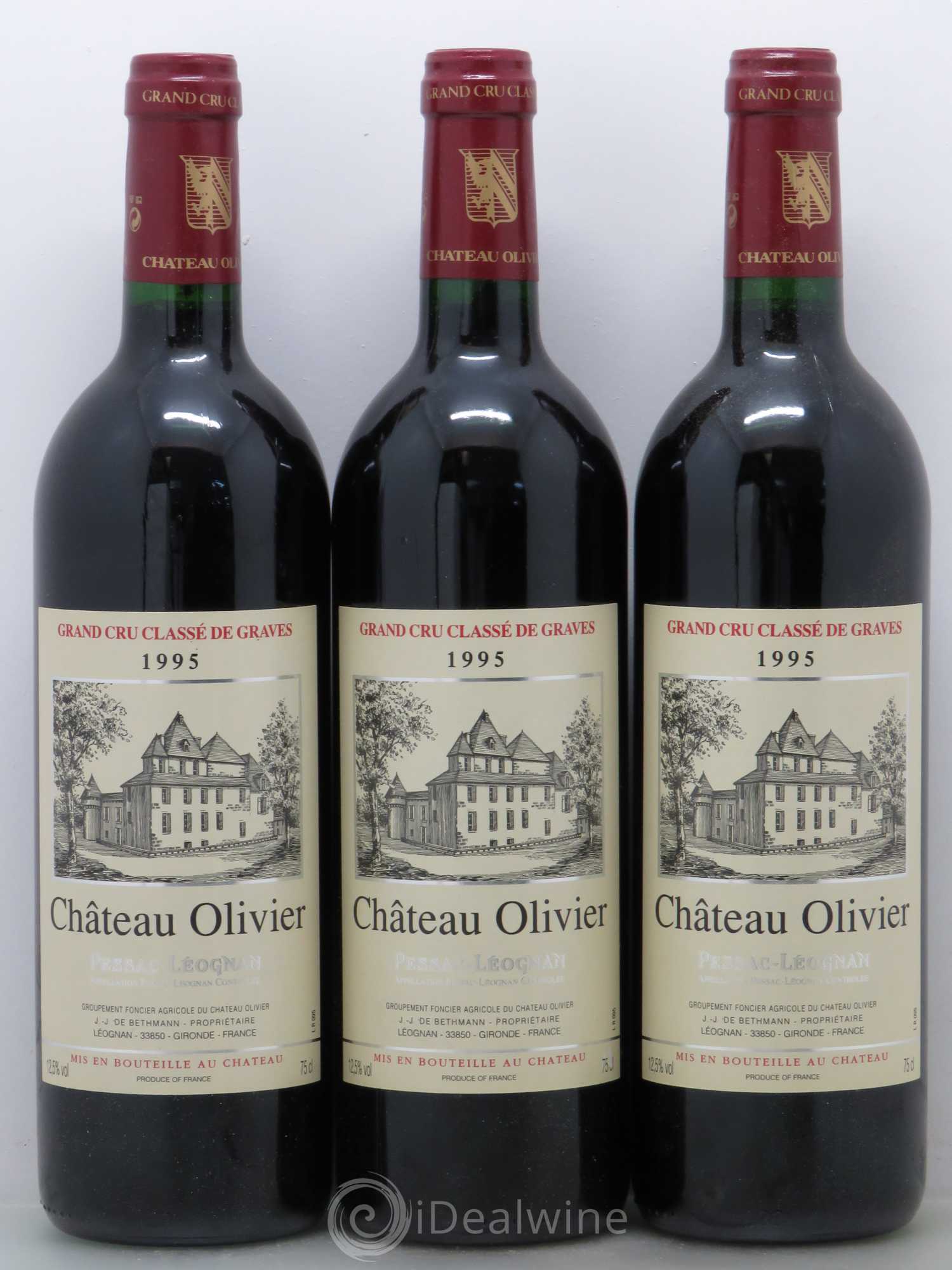 Château Olivier Cru Classé de Graves 1995 - Lot de 12 bouteilles - 2