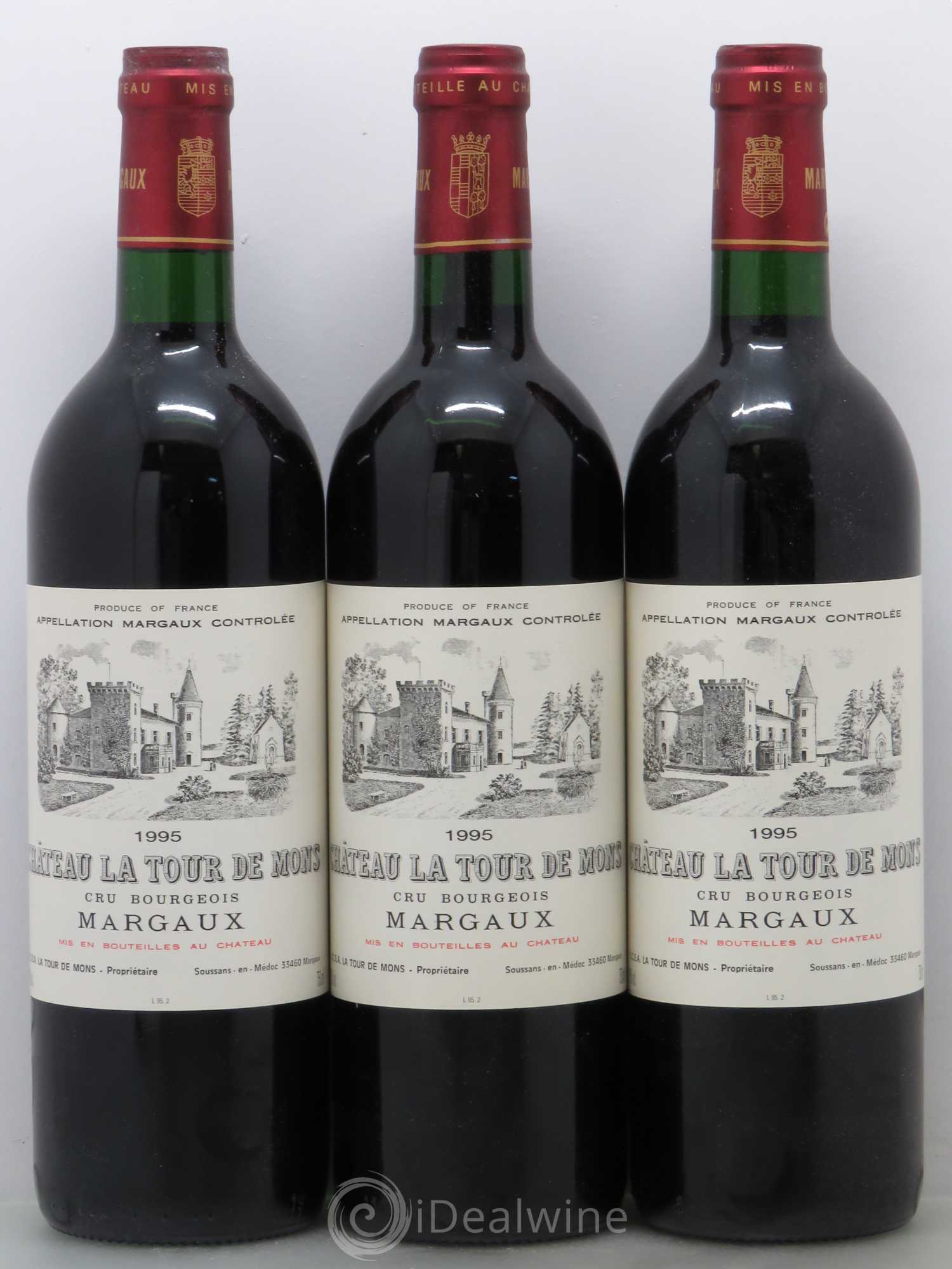 Château la Tour de Mons Cru Bourgeois 1995 - Lot de 6 bouteilles - 1