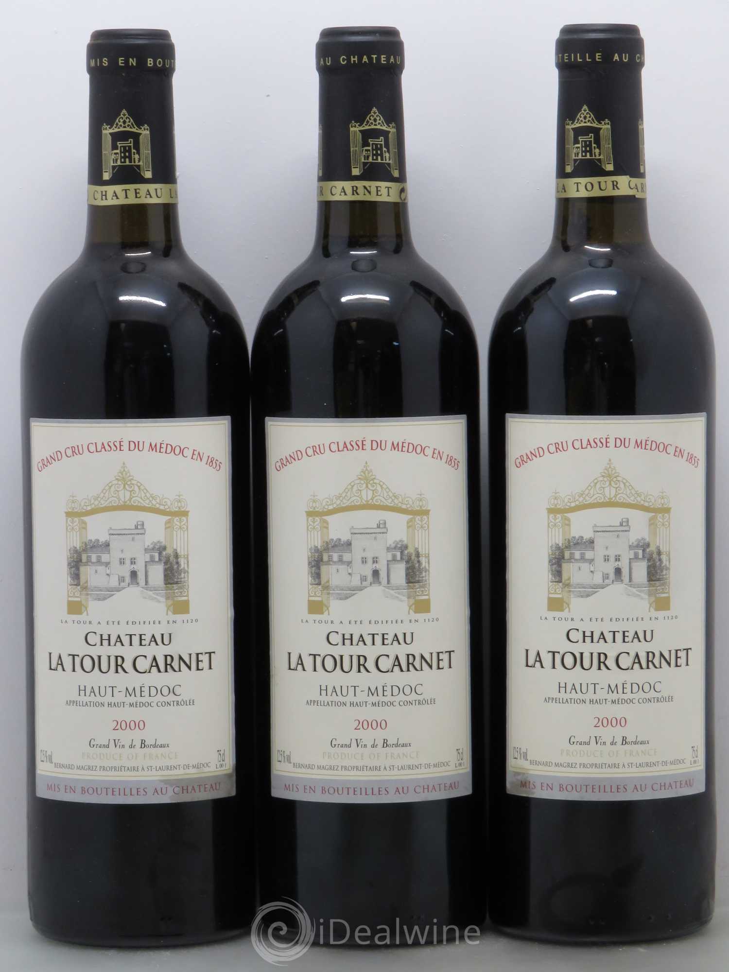 Château la Tour Carnet 4ème Grand Cru Classé 2000 - Lot de 6 bouteilles - 2