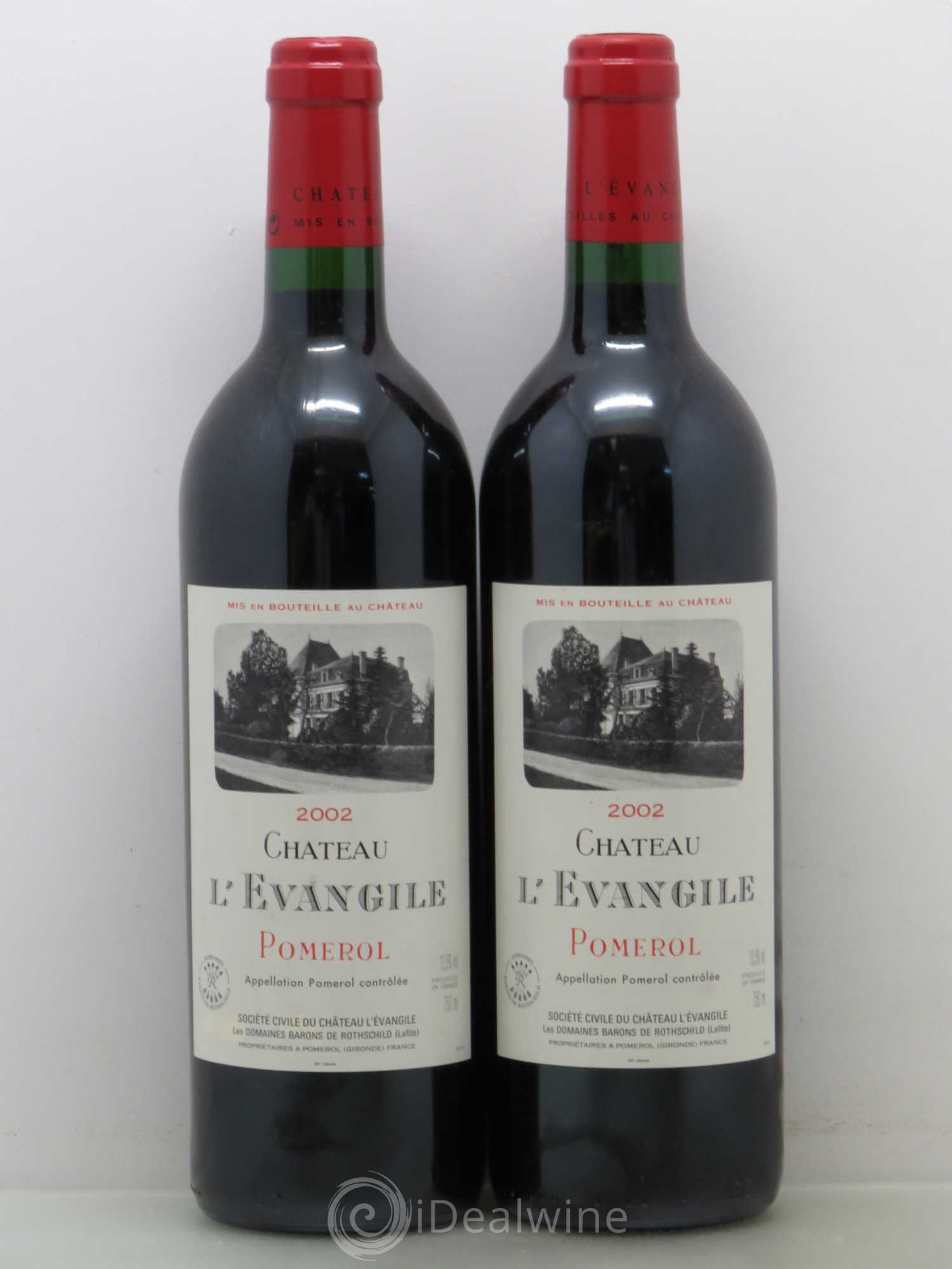 Château l' Évangile 2002 - Lot de 2 bouteilles - 0