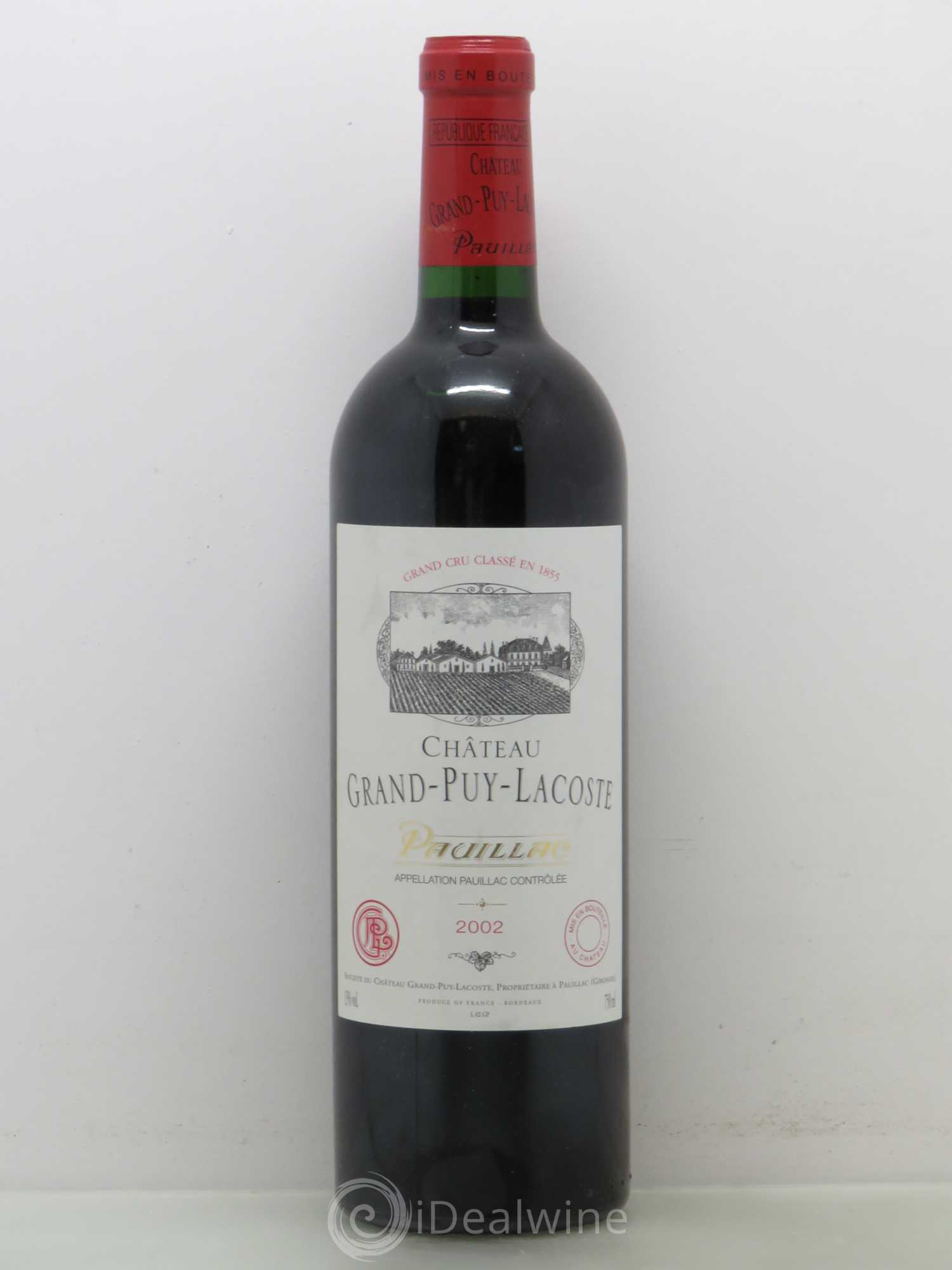Château Grand Puy Lacoste 5ème Grand Cru Classé 2002 - Lot de 1 bouteille - 0