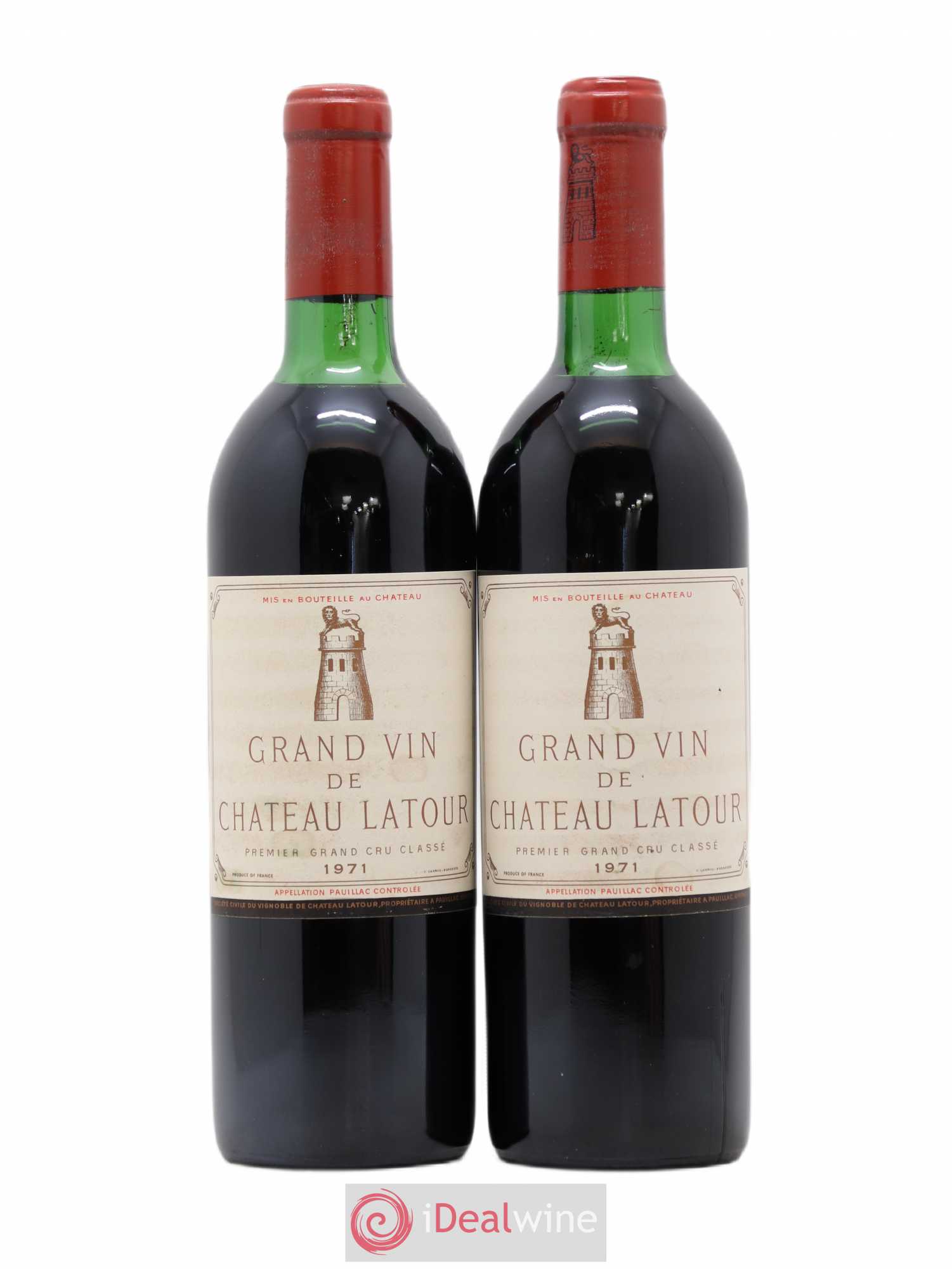 Château Latour 1er Grand Cru Classé 1971 - Lot de 2 bouteilles - 0