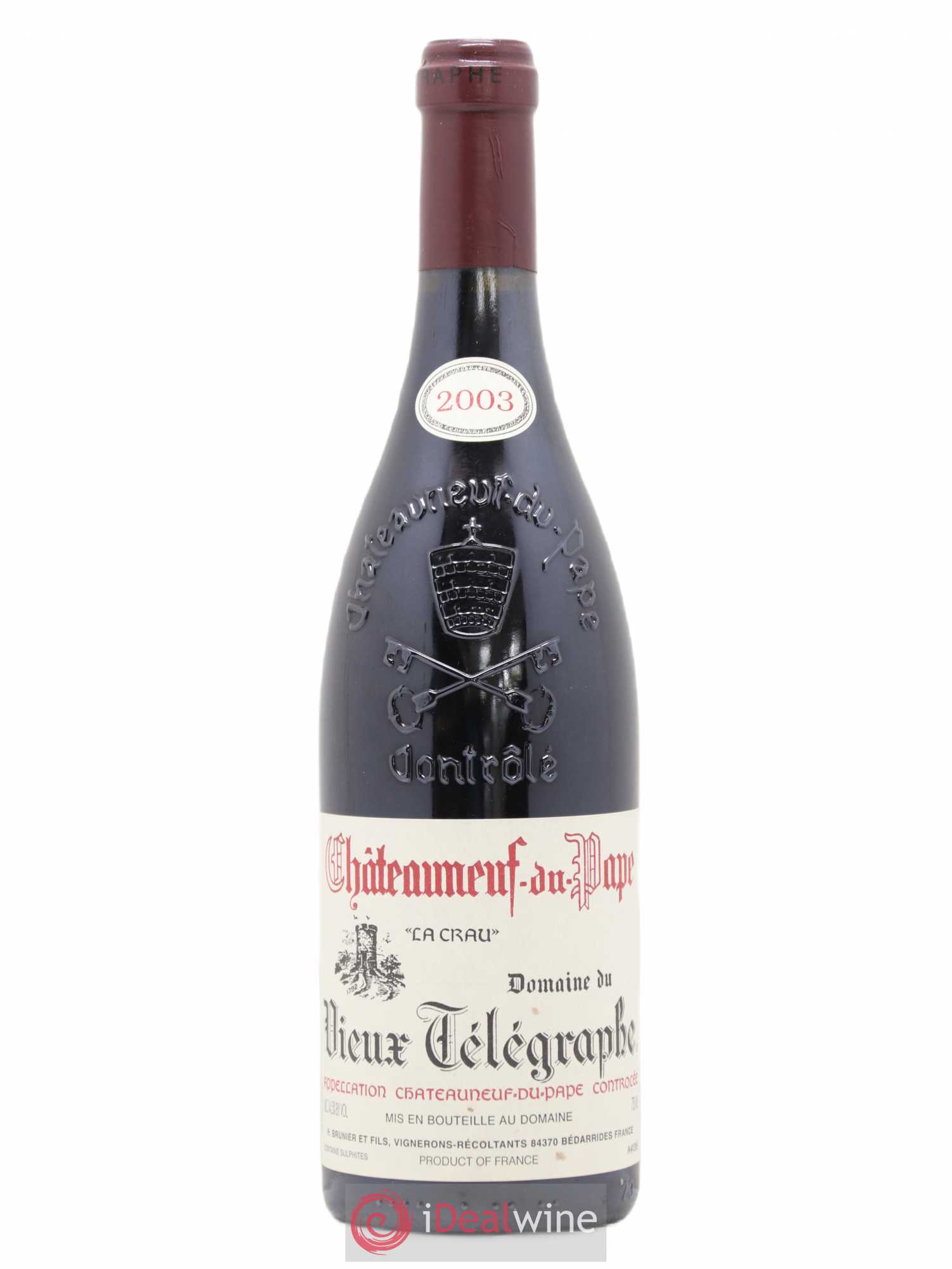 Châteauneuf-du-Pape Vieux Télégraphe (Domaine du) Vignobles Brunier 2003 - Lot de 1 bouteille - 0