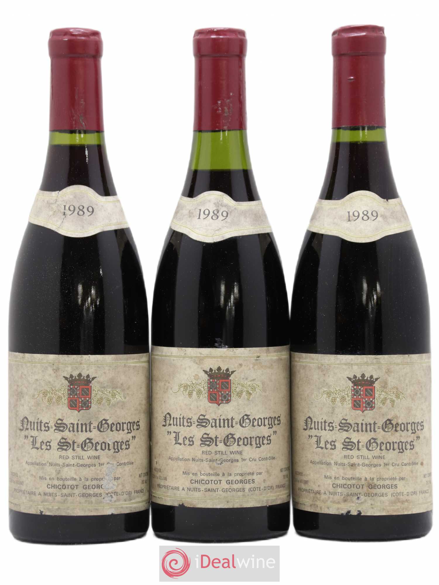 Nuits-Saint-Georges Les Saints Georges Georges Chicotot 1989 - Posten von 3 Flaschen - 0