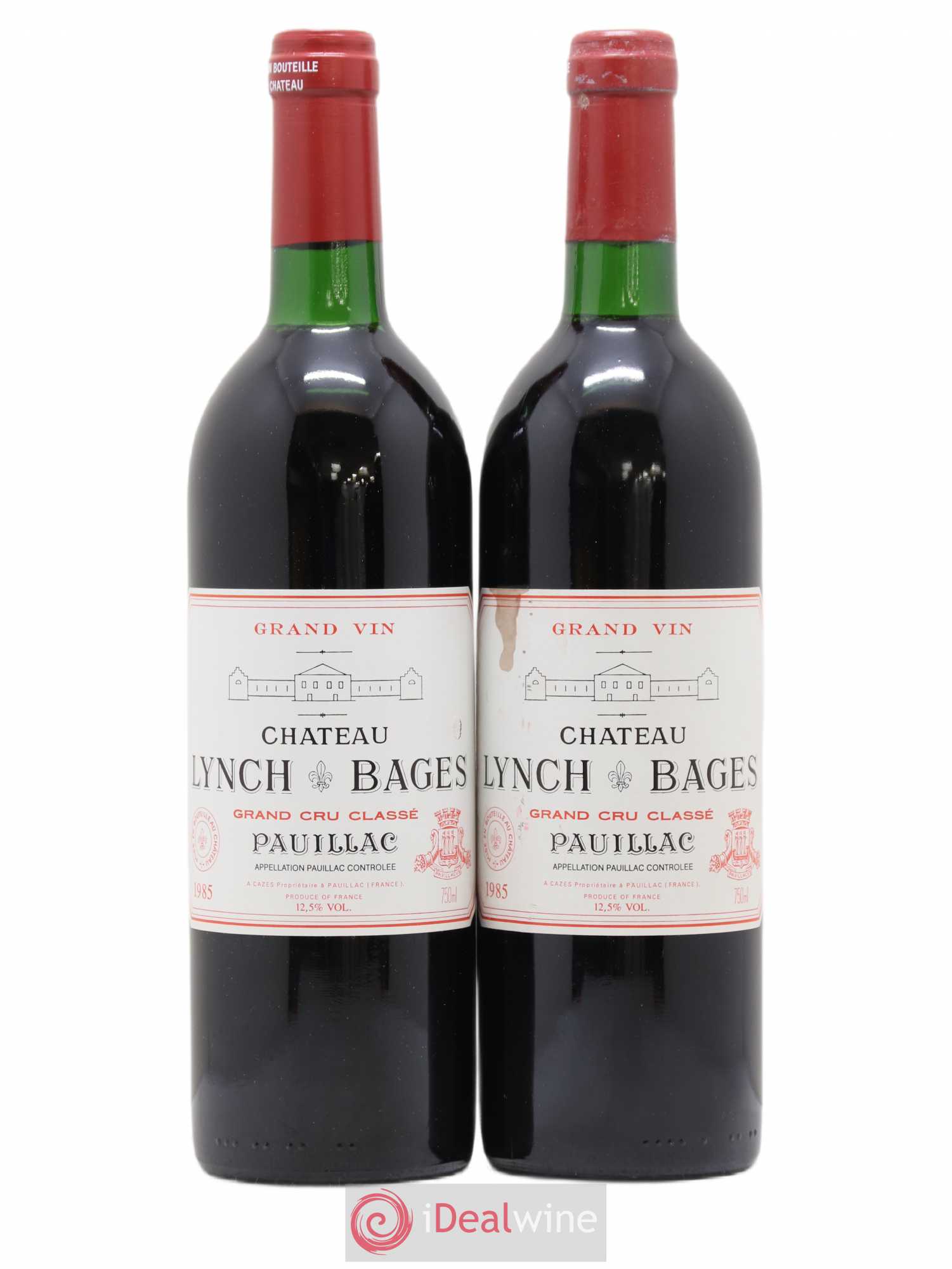 Château Lynch Bages 5ème Grand Cru Classé 1985 - Lot de 2 bouteilles - 0