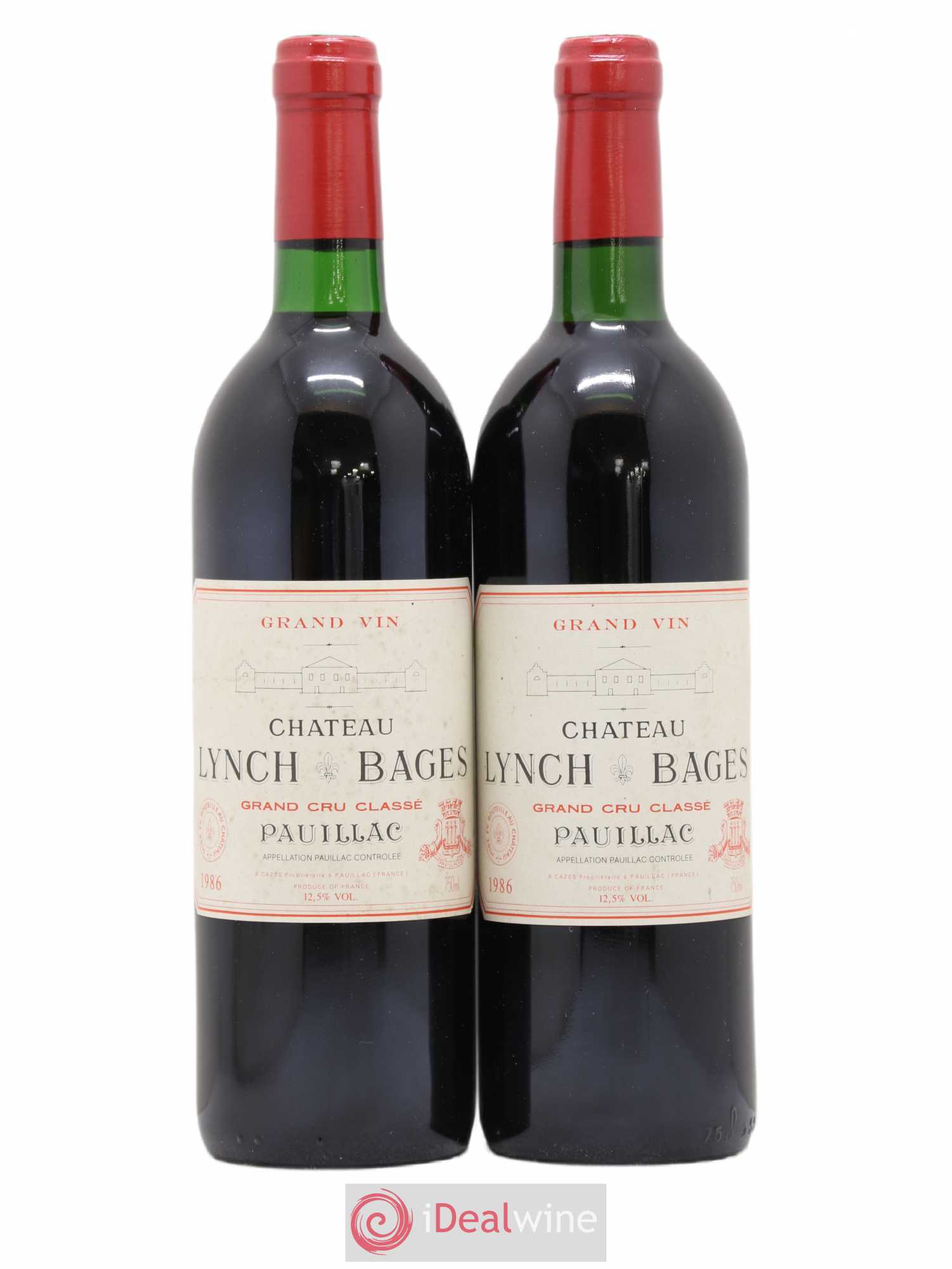 Château Lynch Bages 5ème Grand Cru Classé 1986 - Lot de 2 bouteilles - 0