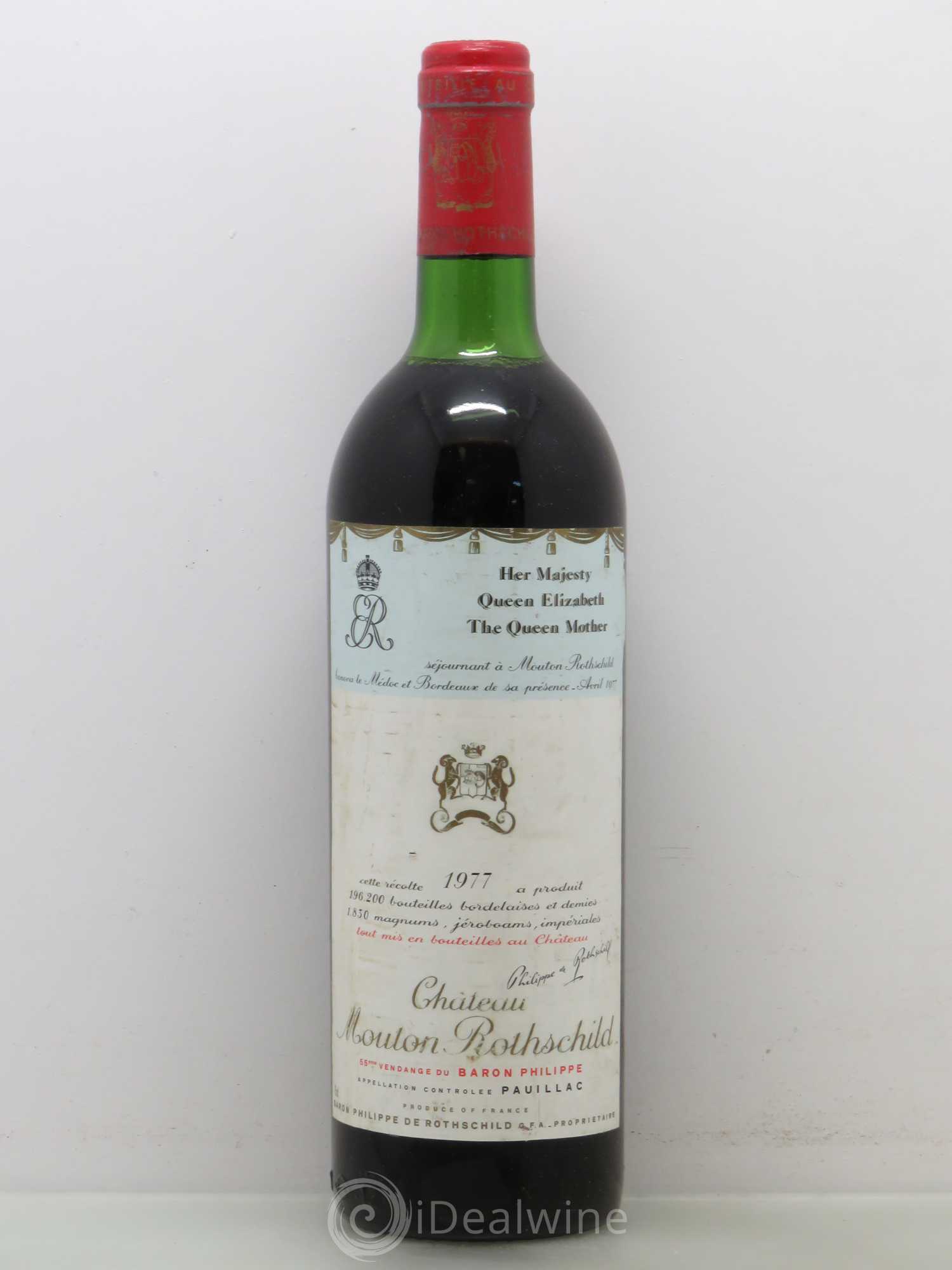 Buy Château Mouton Rothschild 1er Grand Cru Classé 1977 (lot