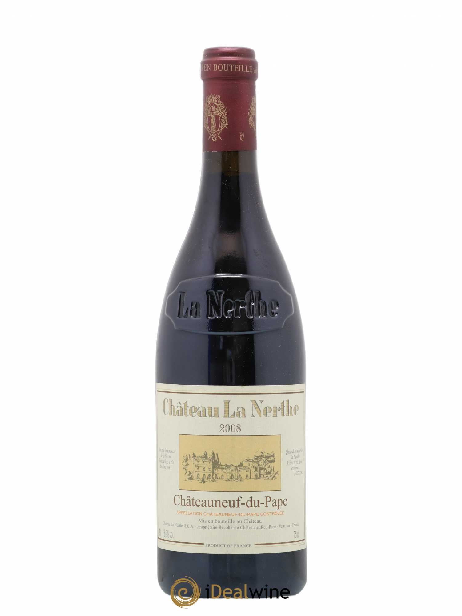 Châteauneuf-du-Pape Château la Nerthe Famille Richard 2008 - Lot de 1 bouteille - 0