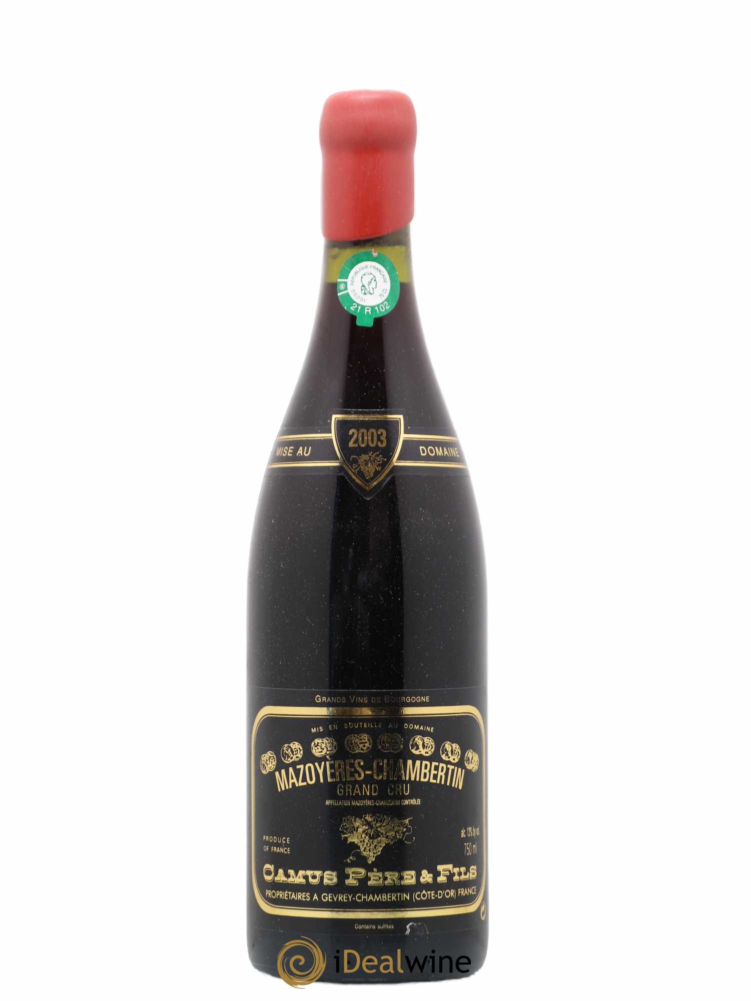 Mazoyères-Chambertin Grand Cru Camus Pere Et Fils 2003 - Posten von 1 Flasche - 0