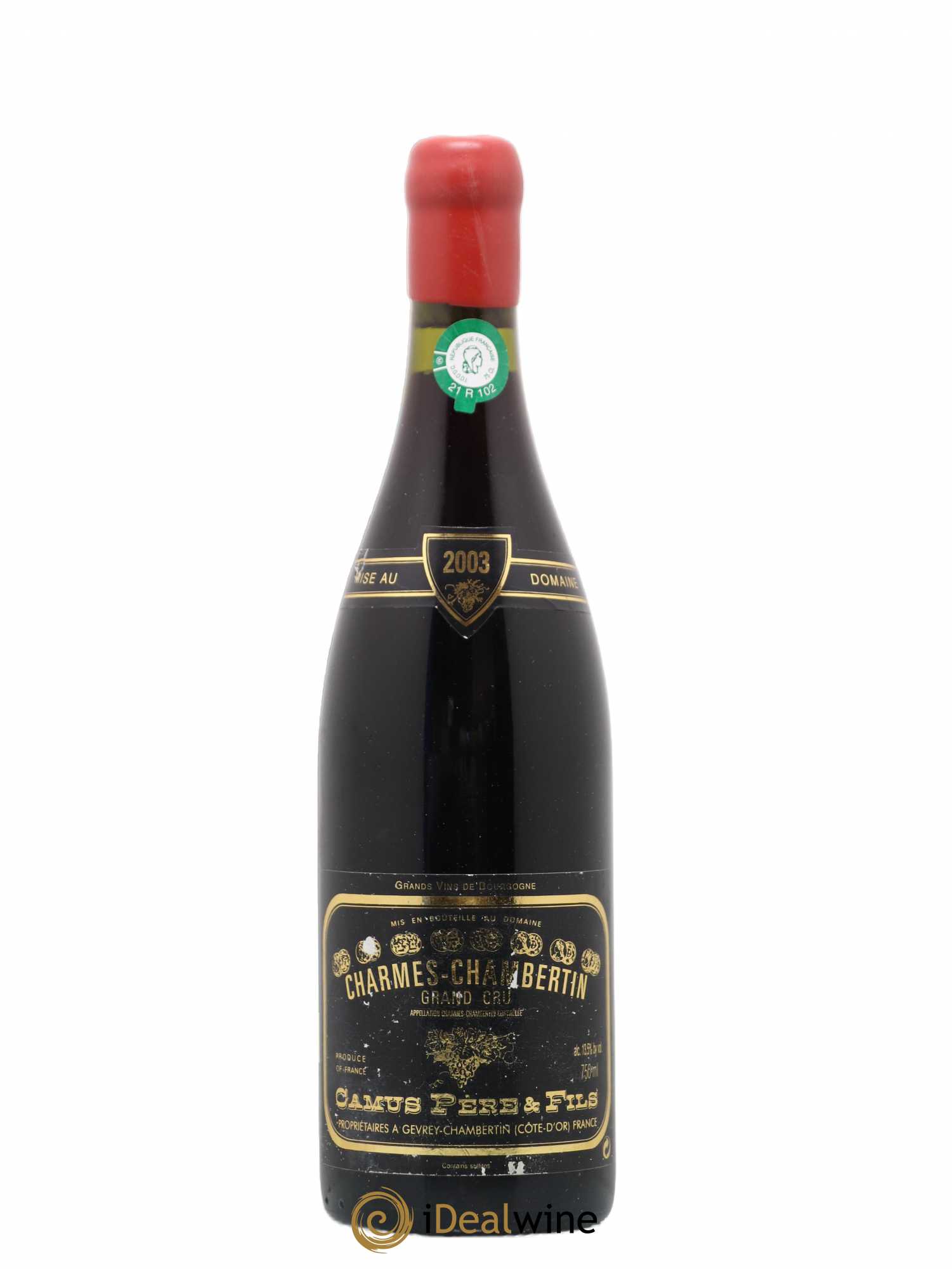 Charmes-Chambertin Grand Cru Camus Père et Fils (Domaine) 2003 - Lot de 1 bouteille - 0