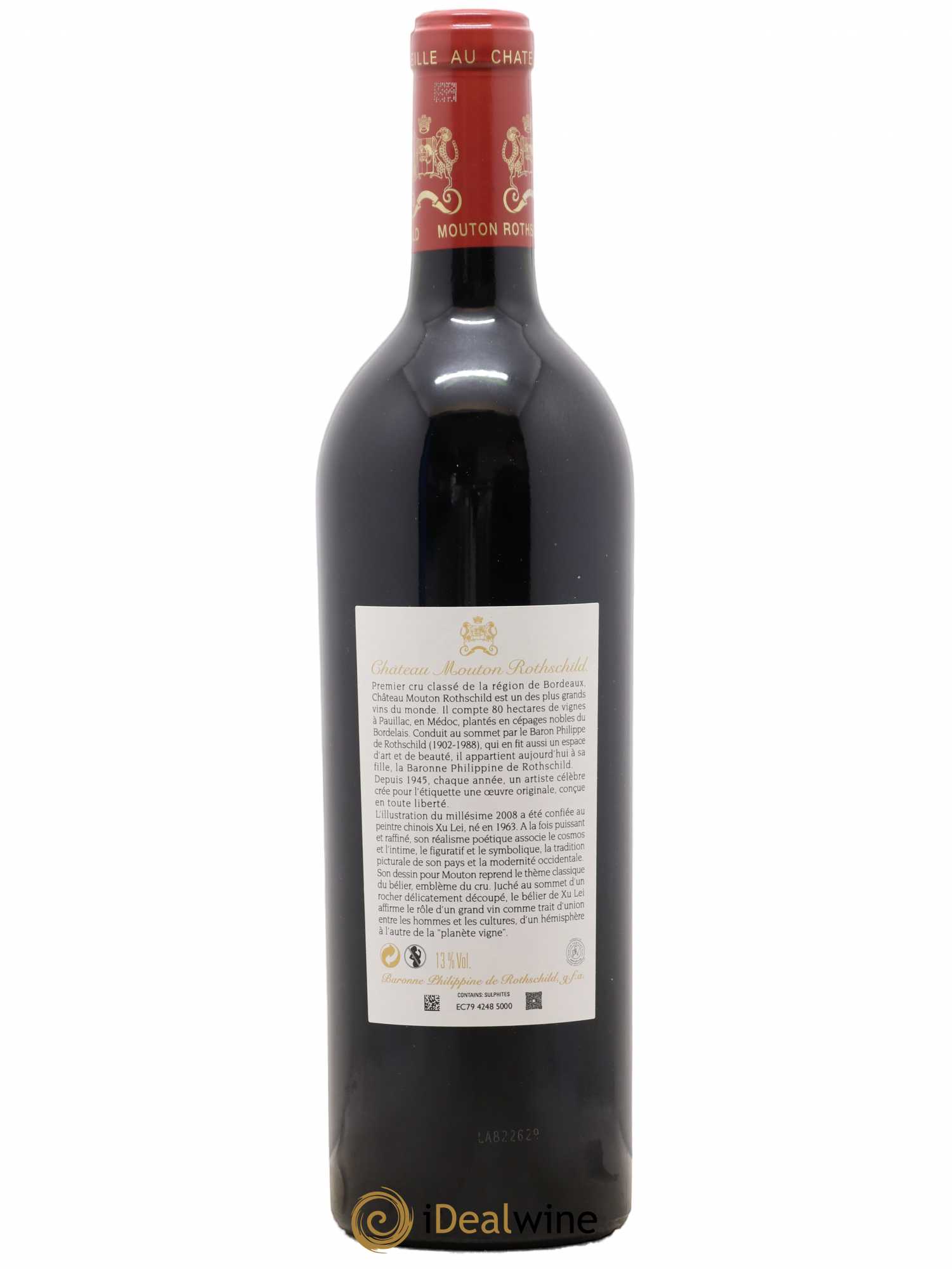 Château Mouton Rothschild 1er Grand Cru Classé 2008 - Lot de 1 bouteille - 1
