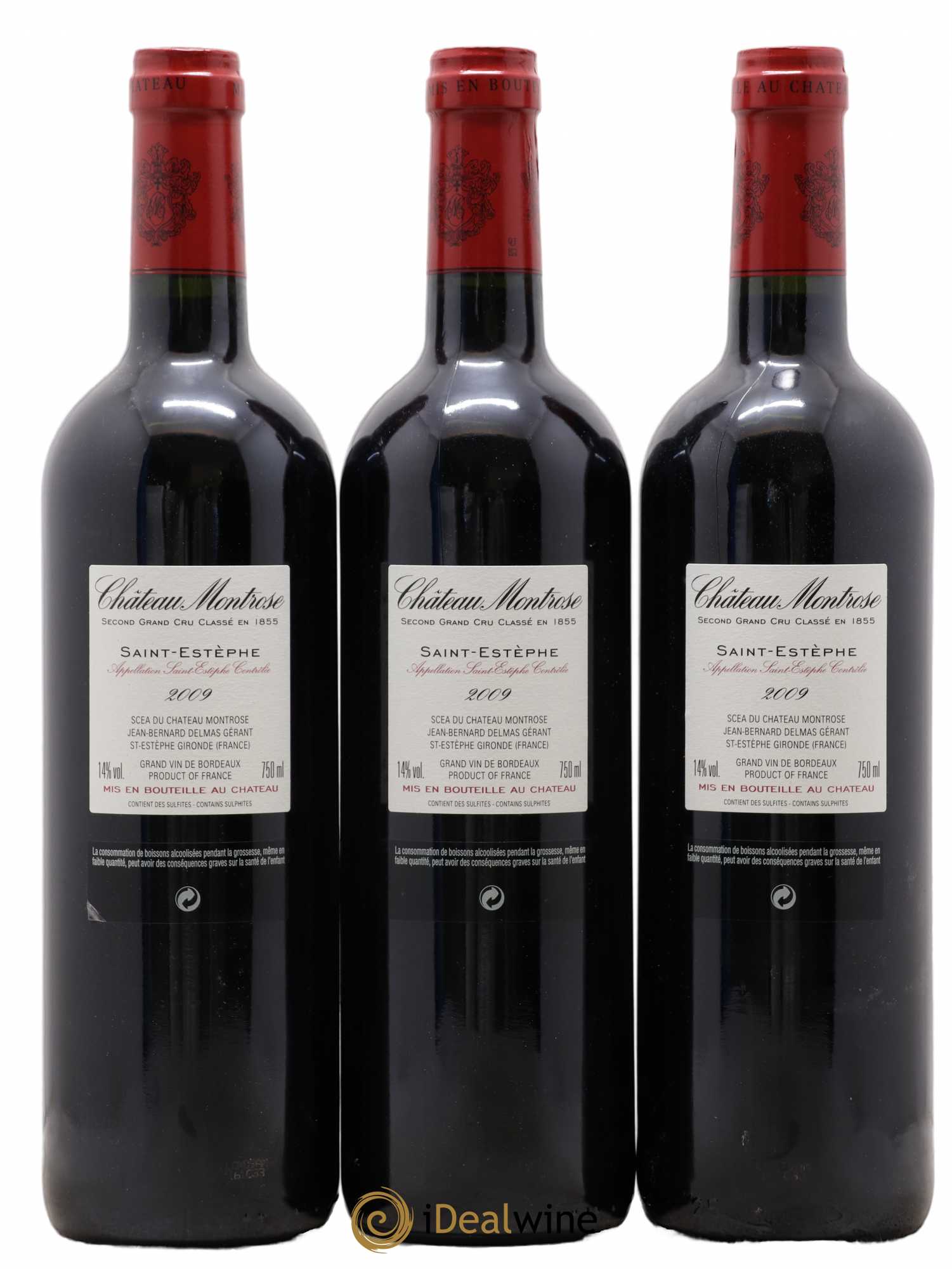 Château Montrose 2ème Grand Cru Classé 2009 - Lot de 3 bouteilles - 1