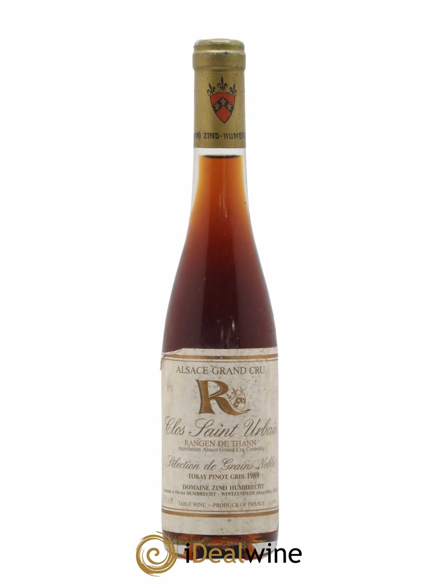 Alsace Pinot Gris Sélection de Grains Nobles Grand Cru Rangen de Thann Clos Saint-Urbain Zind-Humbrecht (Domaine) 1989 - Posten von 1 Demi-Flasche - 0