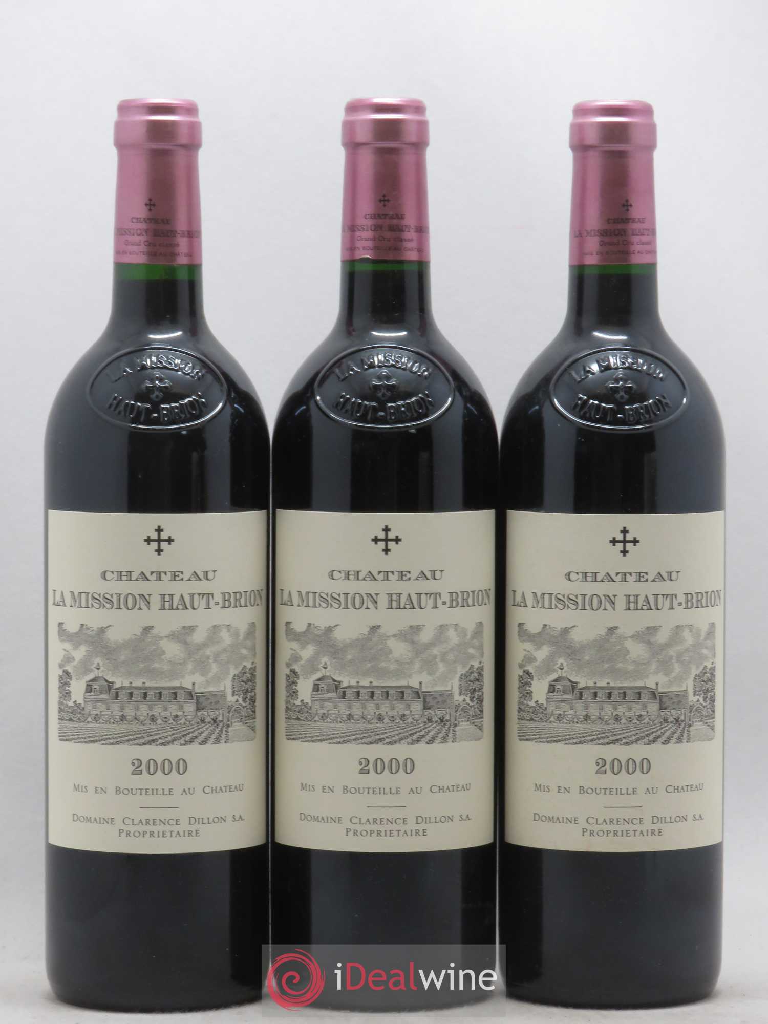 Château la Mission Haut-Brion Cru Classé de Graves 2000 - Lot de 3 bouteilles - 0