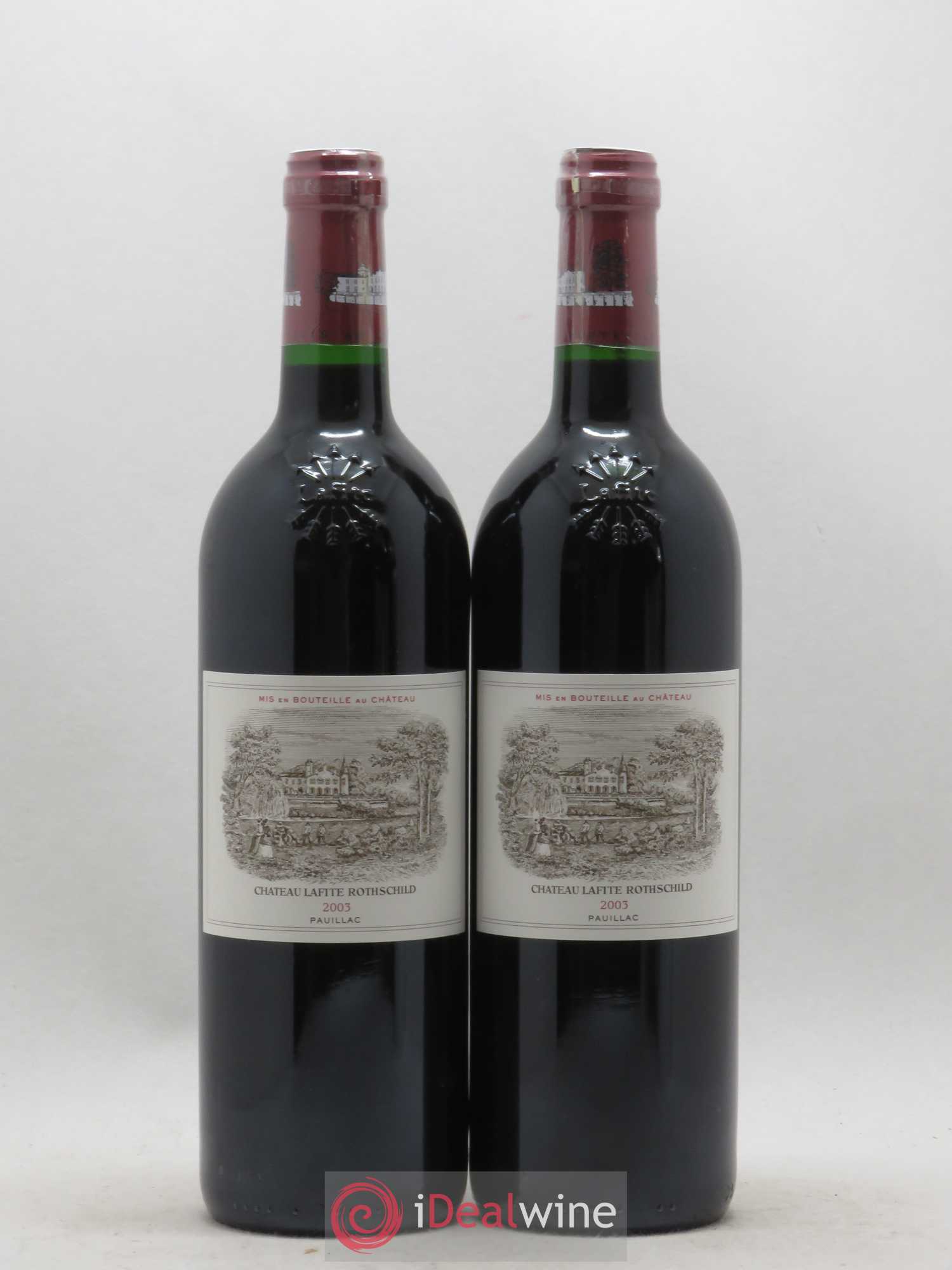 Château Lafite Rothschild 1er Grand Cru Classé 2003 - Lot de 2 bouteilles - 0
