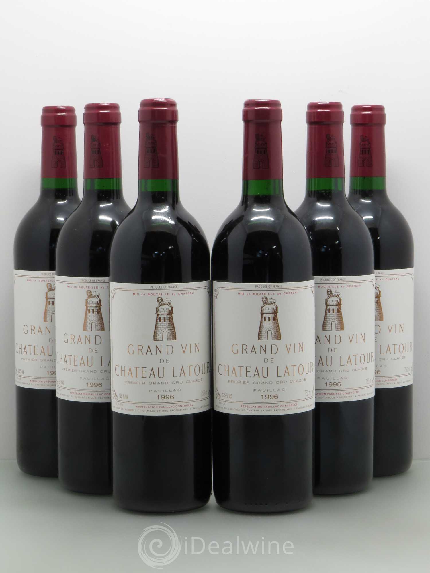 Château Latour 1er Grand Cru Classé 1996 - Lot de 6 bouteilles - 0