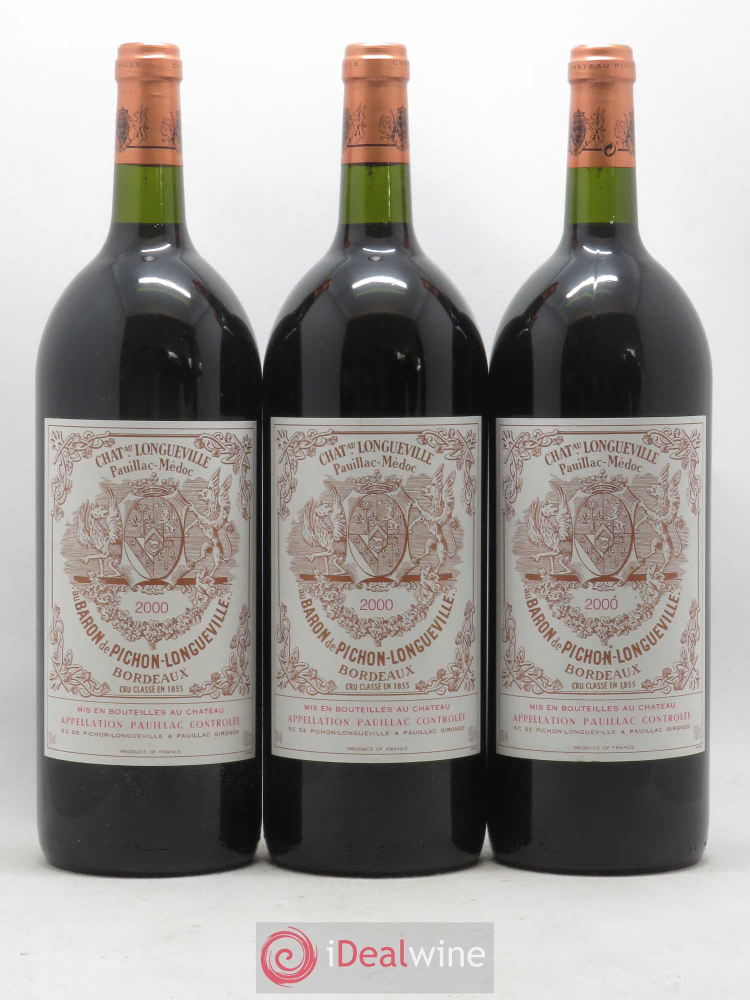 Pichon Longueville Baron 2ème Grand Cru Classé 2000 - Lot de 3 magnums - 0