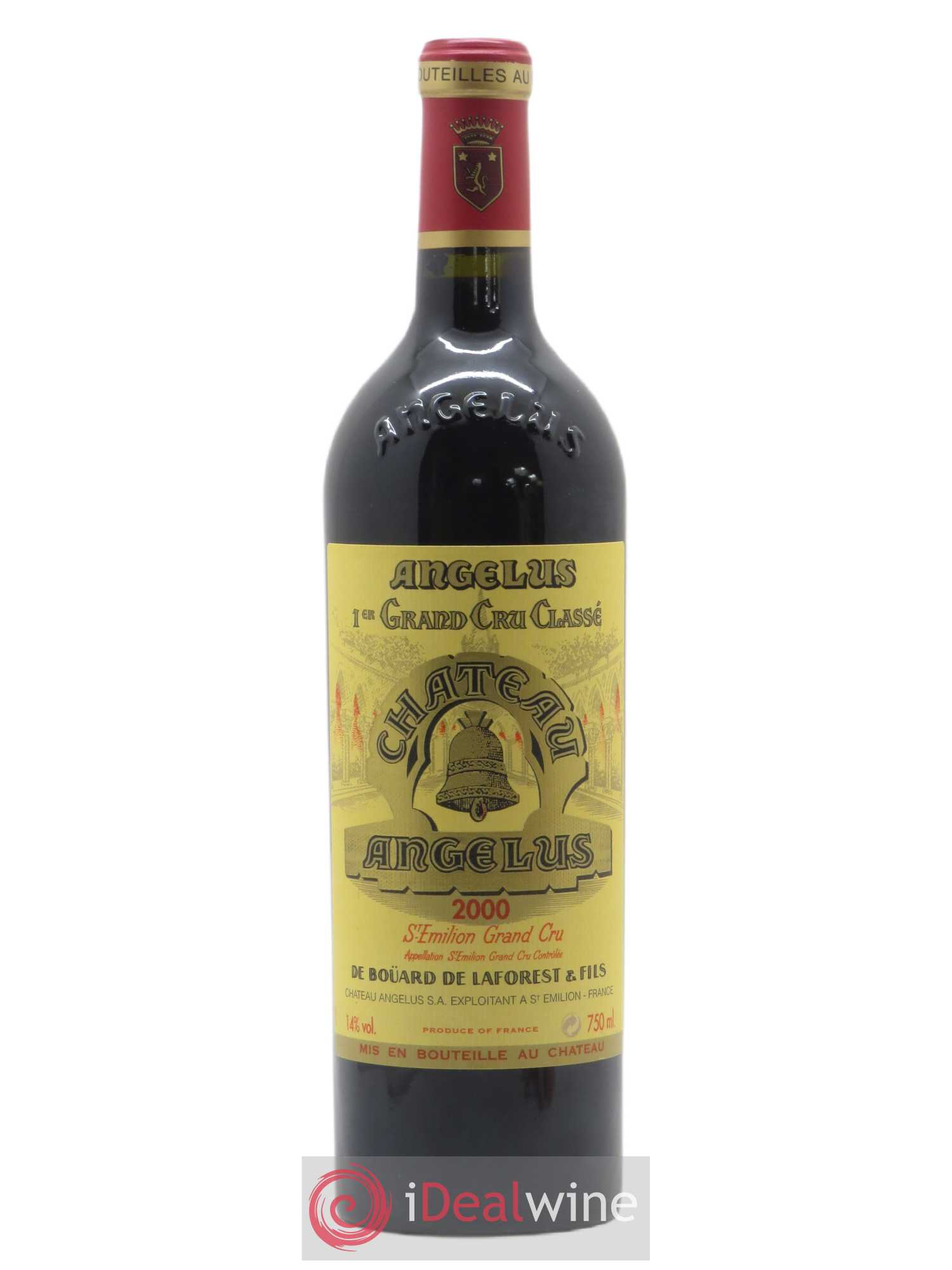 Château Angélus 1er Grand Cru Classé A 2000 - Lot de 1 bouteille - 0