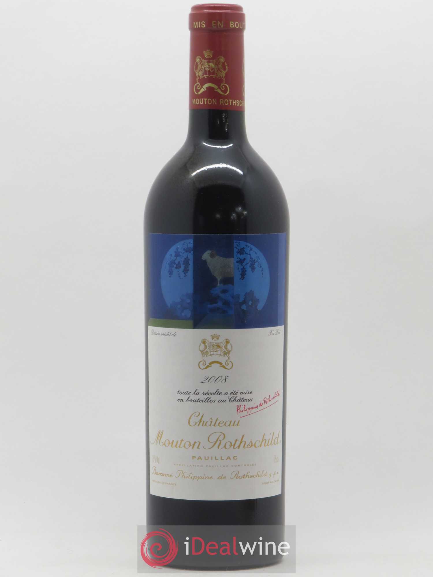 Château Mouton Rothschild 1er Grand Cru Classé 2008 - Lot de 1 bouteille - 0