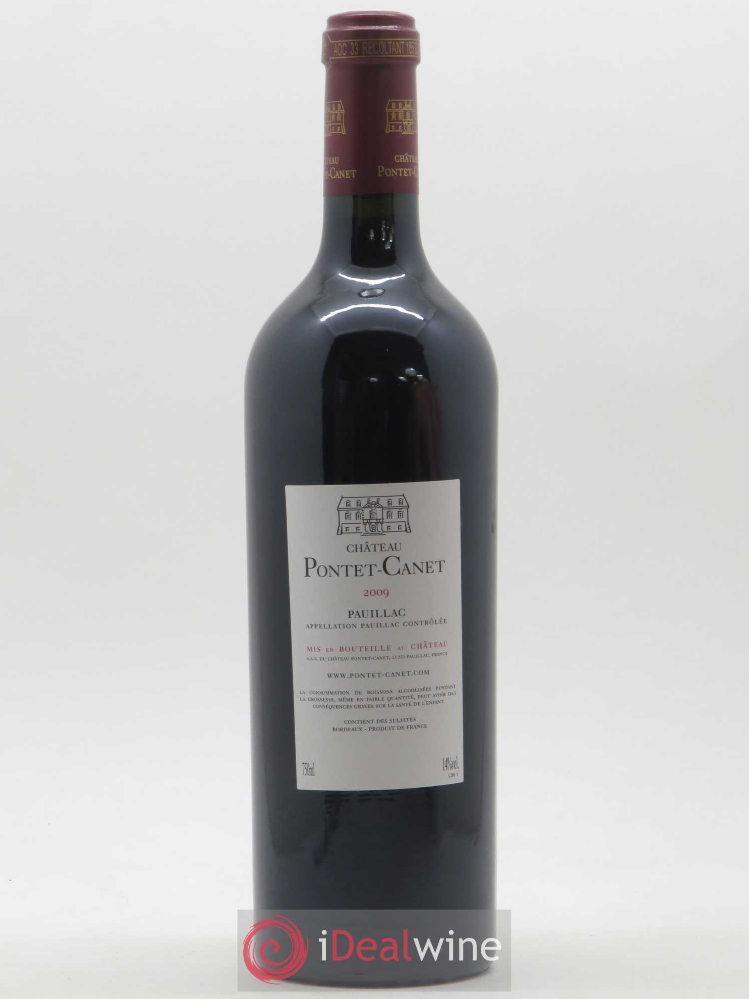Château Pontet Canet 5ème Grand Cru Classé 2009 - Lot de 1 bouteille - 1