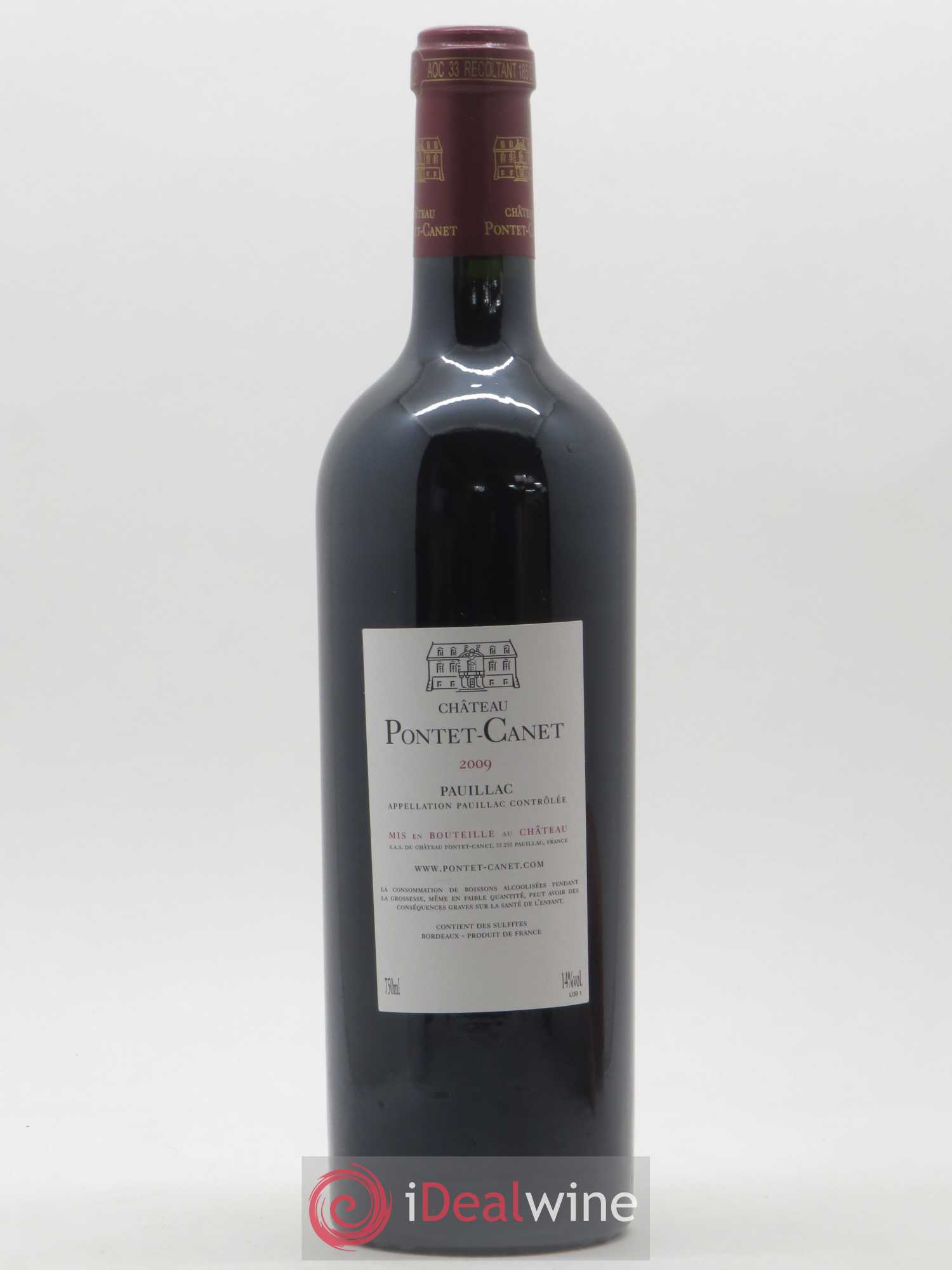 Château Pontet Canet 5ème Grand Cru Classé 2009 - Lot de 1 bouteille - 1