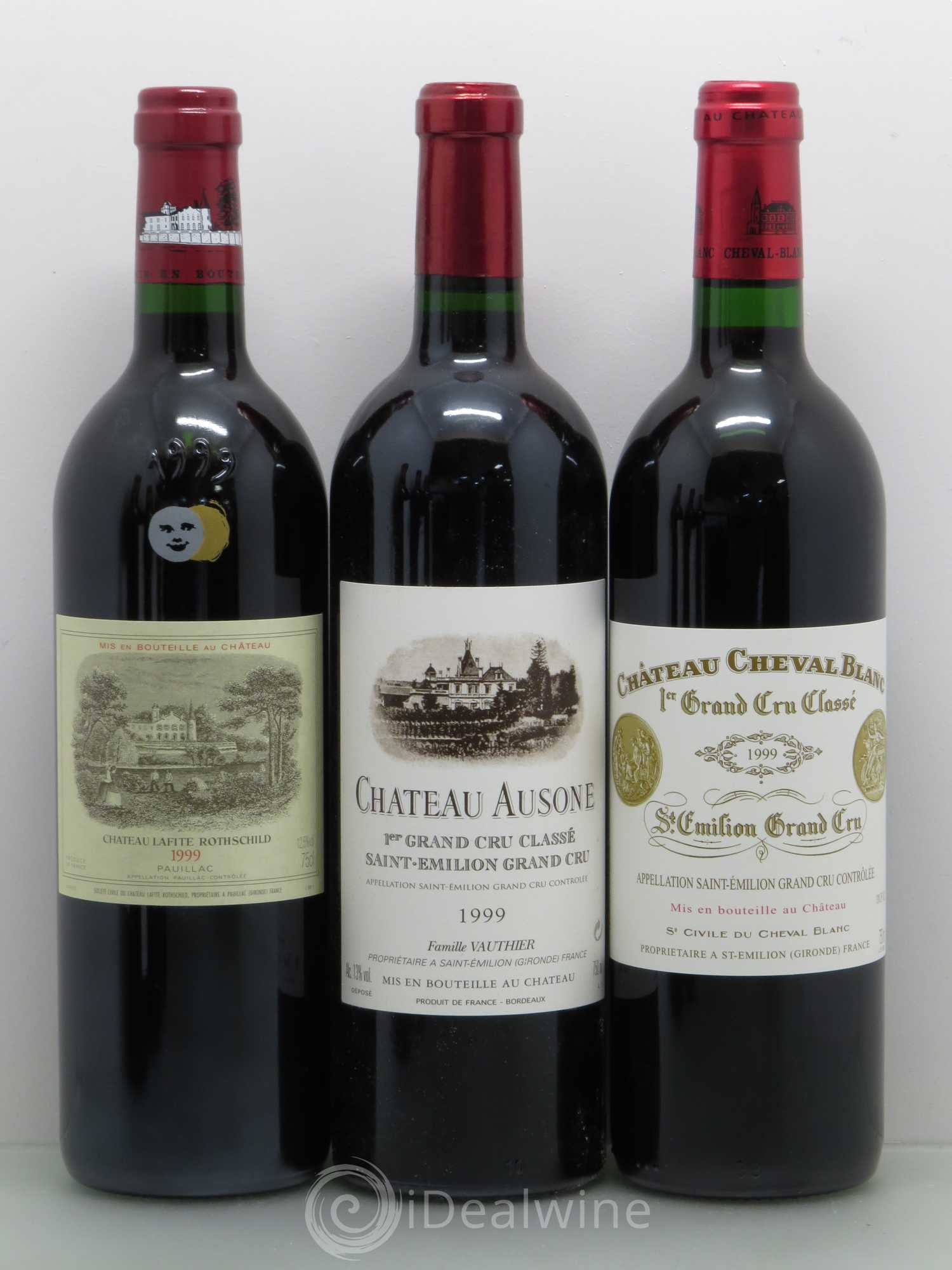 Caisse Duclot 1 Lafite 1 Latour 1 Mouton 1 Margaux 1 Haut-brion 1 Mission Haut-Brion 1 Ausone 1 Cheval blanc 1 Petrus 1999 - Posten von 1 Flasche - 2