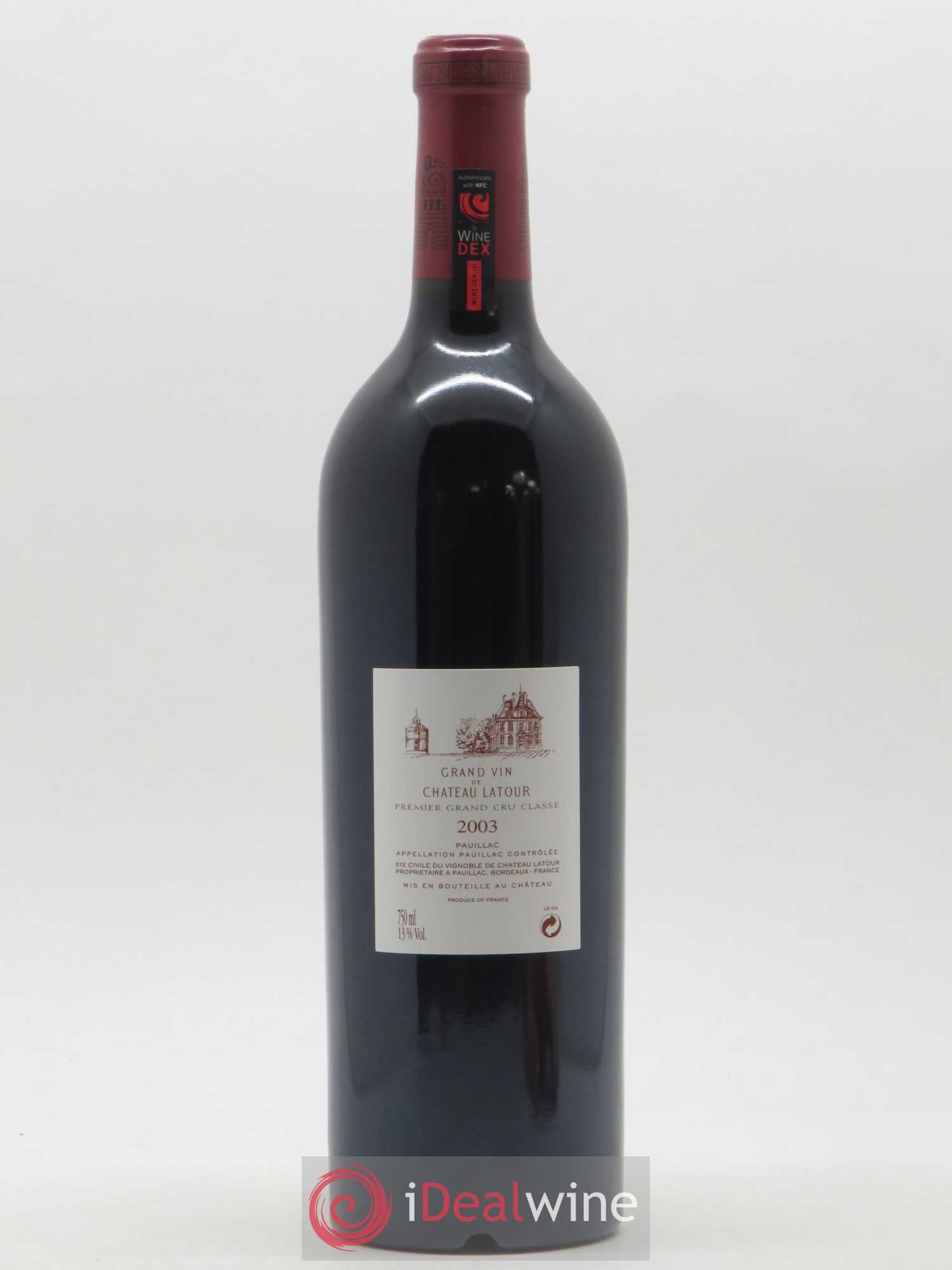 Château Latour 1er Grand Cru Classé 2003 - Lot de 1 bouteille - 1