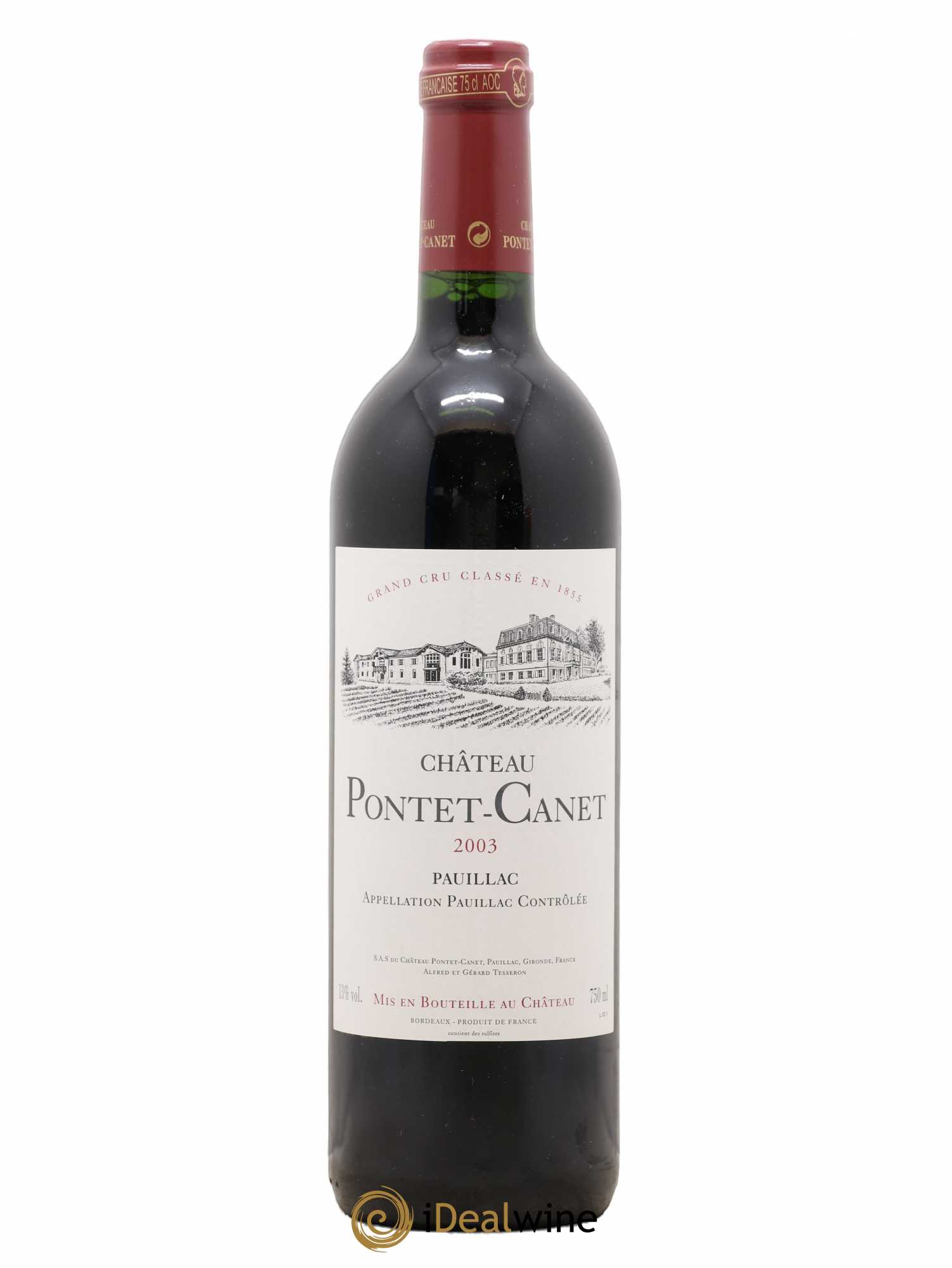 Château Pontet Canet 5ème Grand Cru Classé 2003 - Lot de 1 bouteille - 0