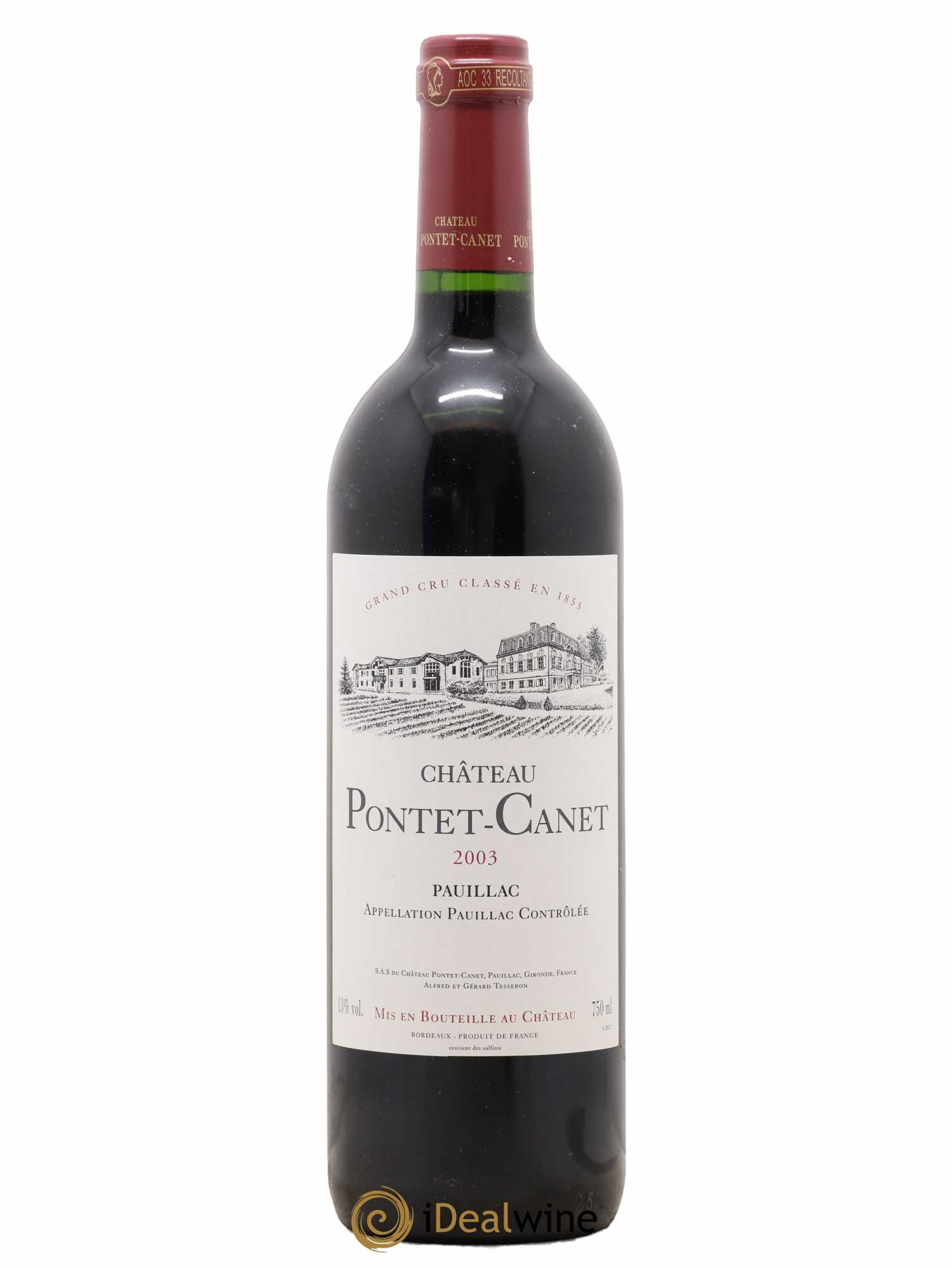 Château Pontet Canet 5ème Grand Cru Classé 2003 - Lot de 1 bouteille - 0