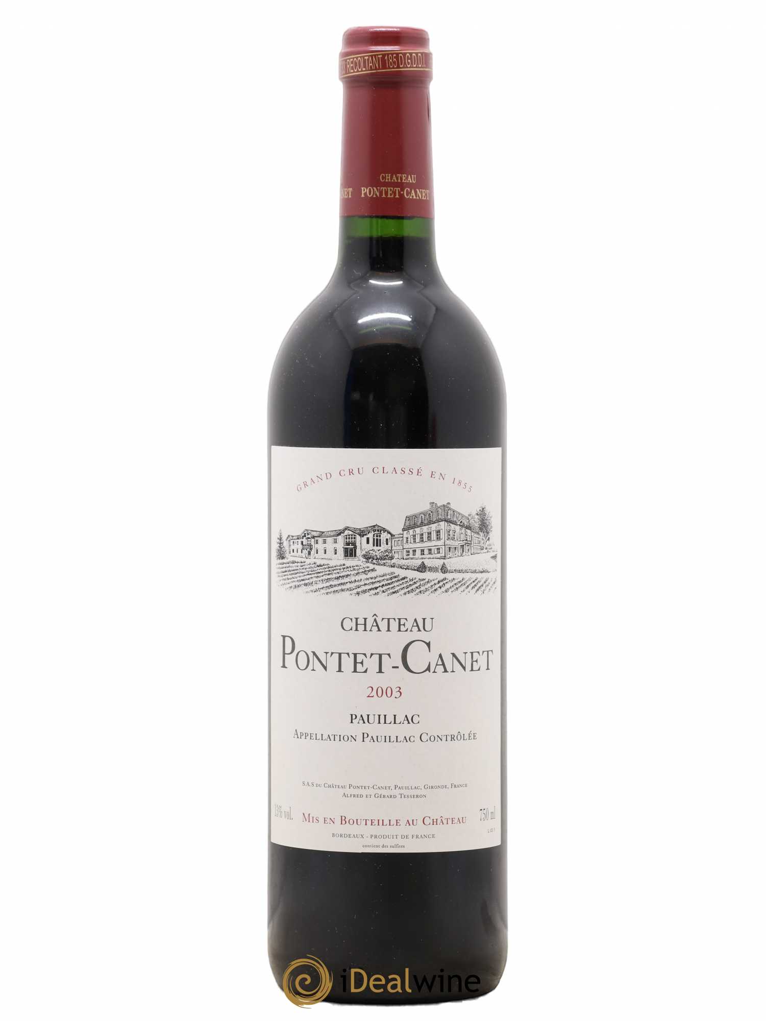 Château Pontet Canet 5ème Grand Cru Classé 2003 - Lot de 1 bouteille - 0