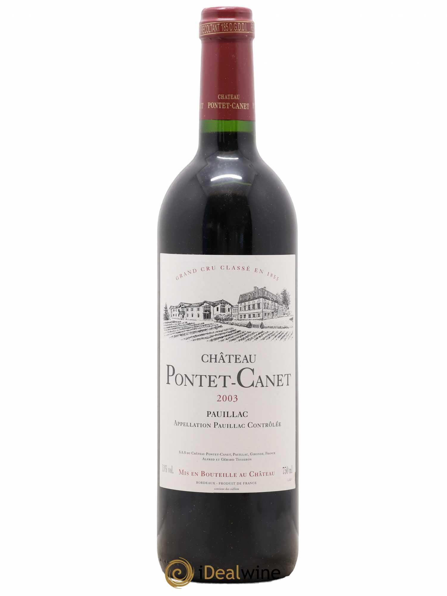Château Pontet Canet 5ème Grand Cru Classé 2003 - Lot de 1 bouteille - 0