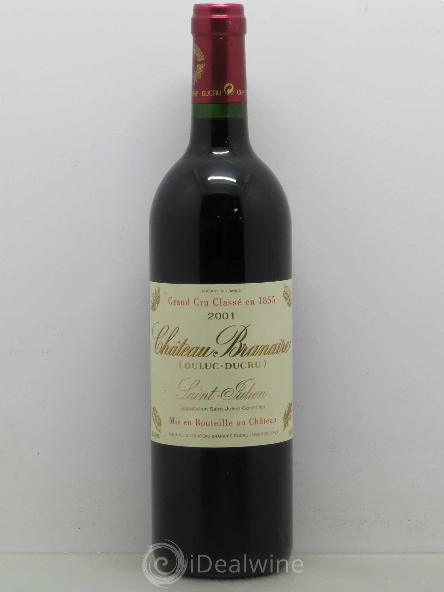 Château Branaire Ducru 4ème Grand Cru Classé 2001 - Lot de 1 bouteille - 0