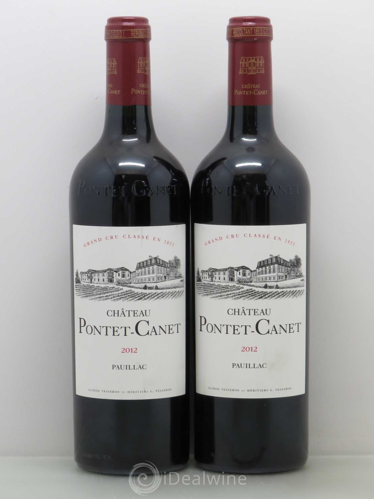 Château Pontet Canet 5ème Grand Cru Classé 2012 - Lot de 2 bouteilles - 0