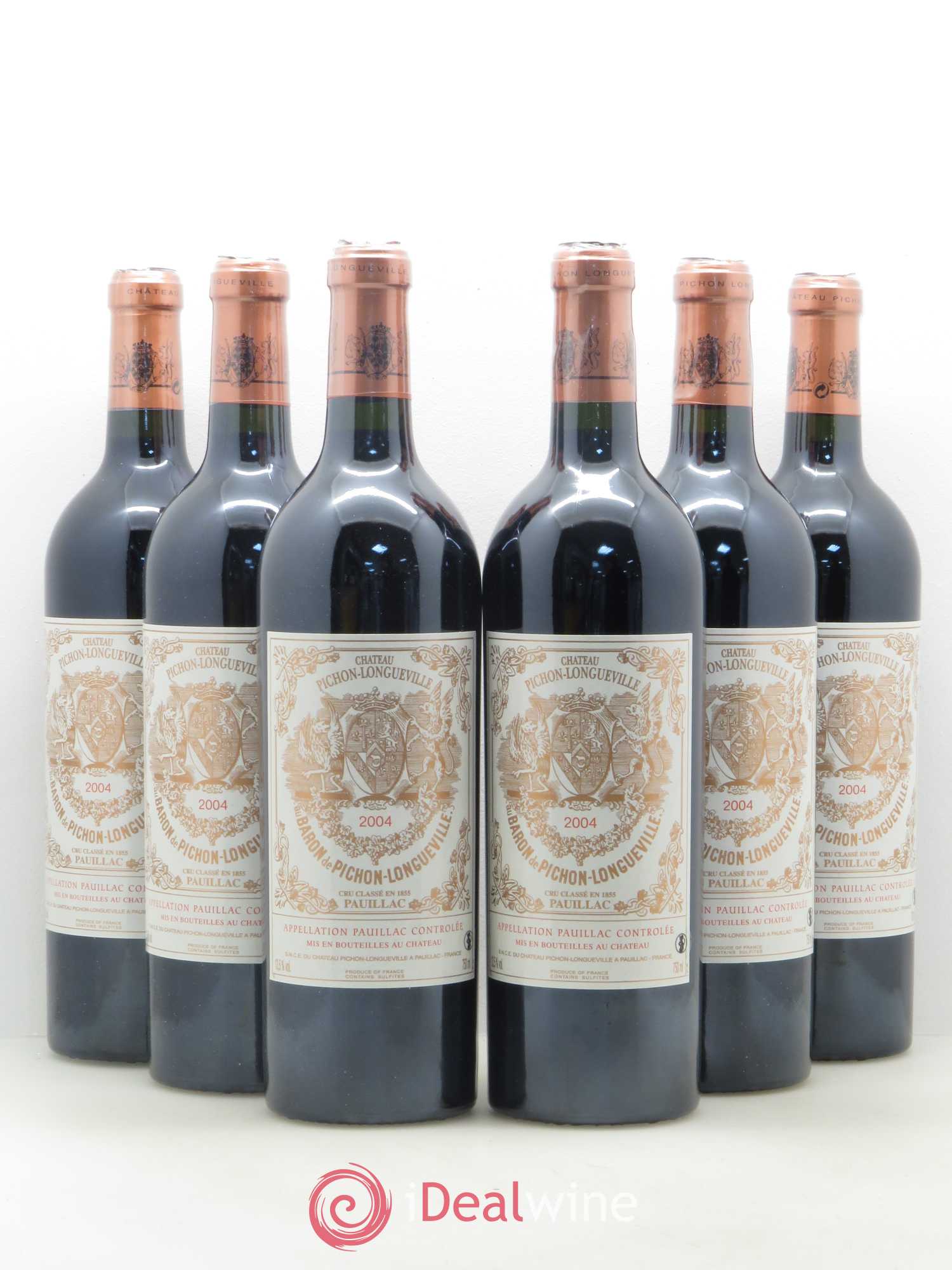 Pichon Longueville Baron 2ème Grand Cru Classé 2004 - Lot de 6 bouteilles - 0