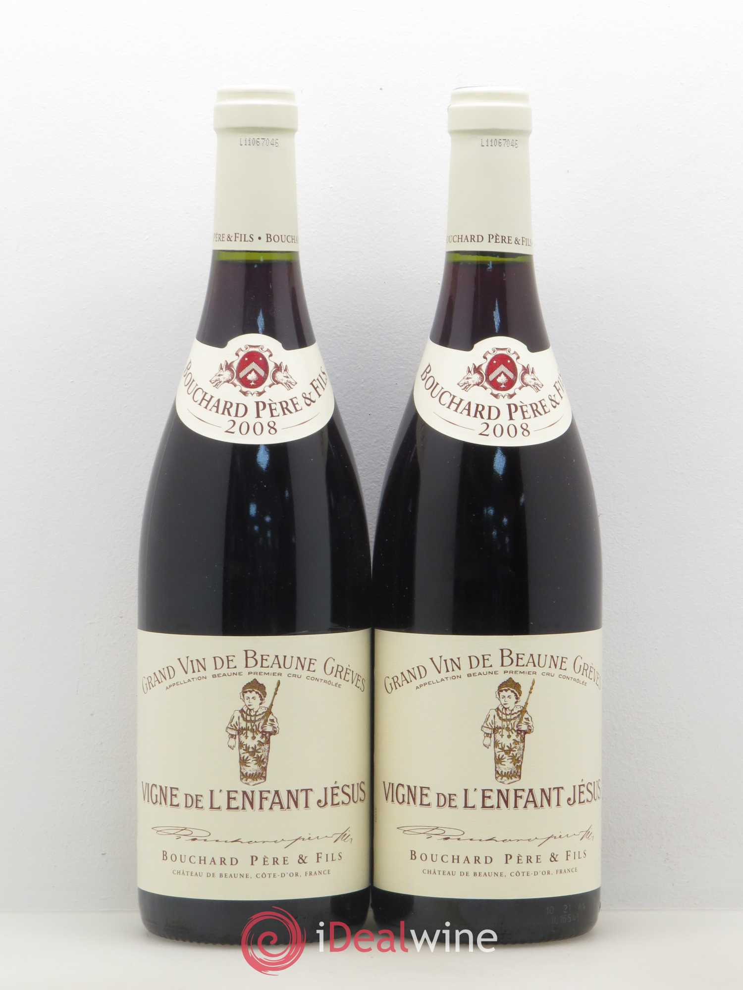 Beaune 1er Cru Grèves - Vigne de l'Enfant Jésus Bouchard Père & Fils 2008 - Lot de 2 bouteilles - 0
