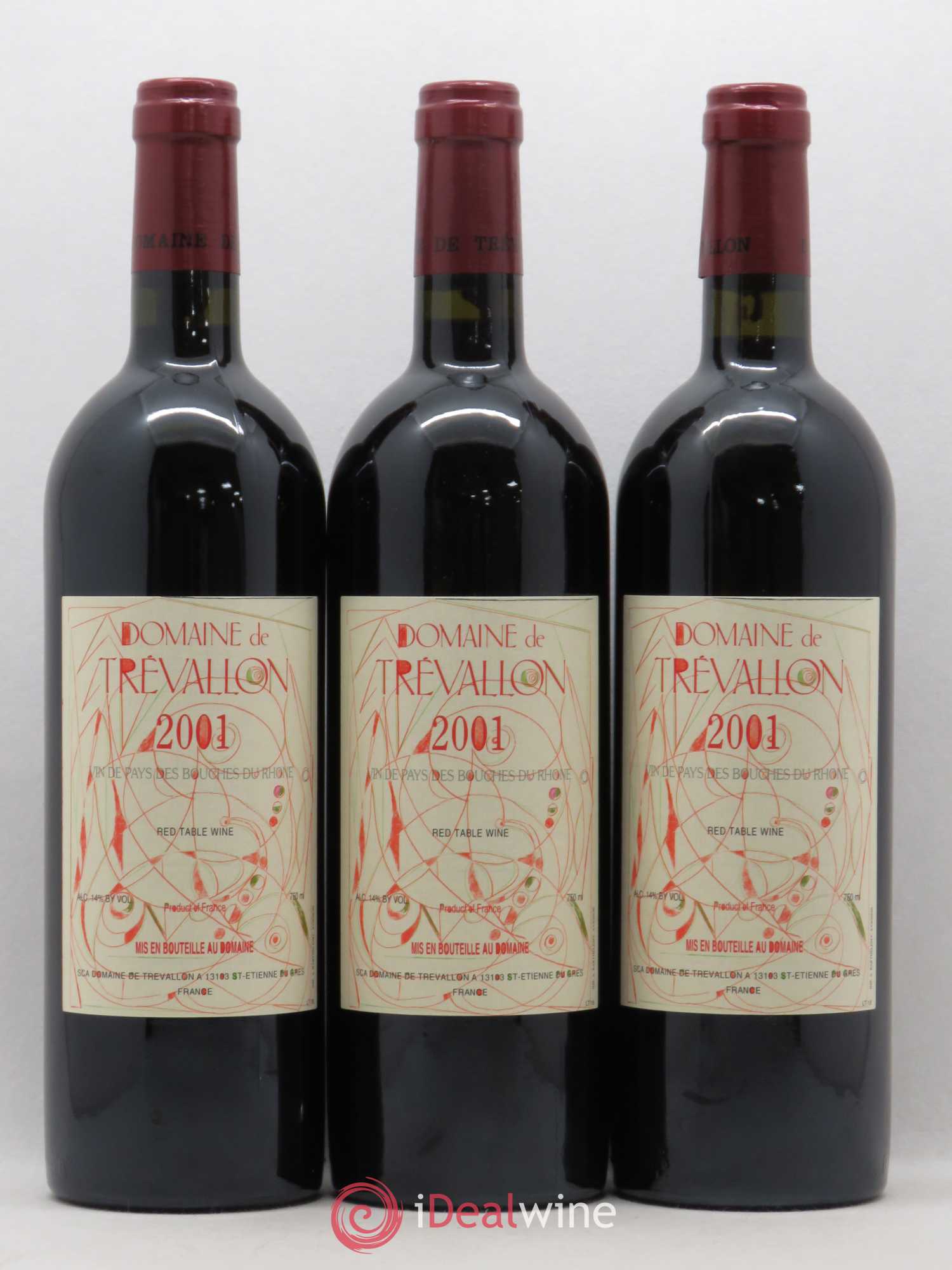 Coteaux d'Aix-en-Provence Trévallon (Domaine de) Eloi Dürrbach 2001 - Lot de 6 bouteilles - 1