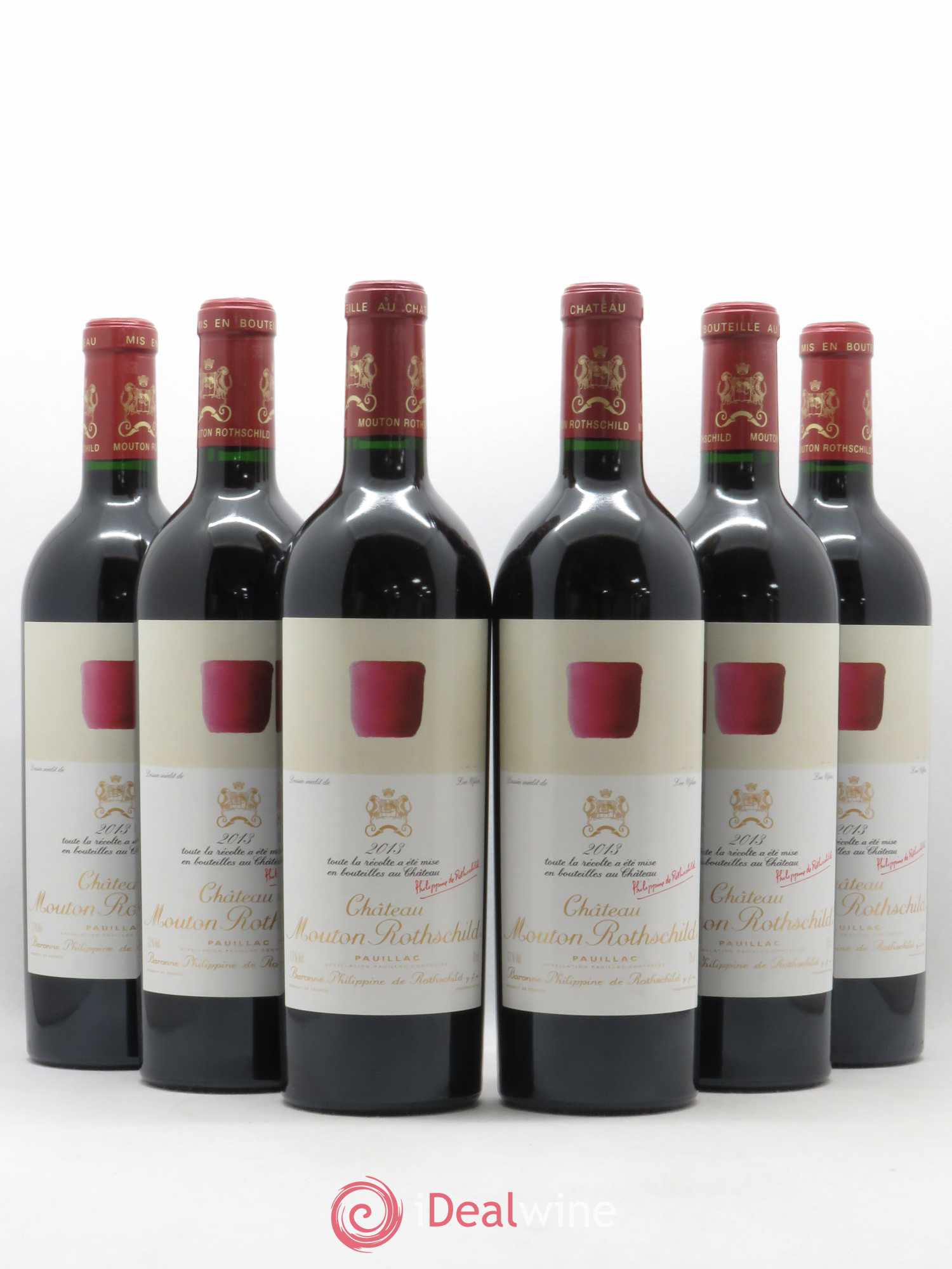 Château Mouton Rothschild 1er Grand Cru Classé 2013 - Lot de 6 bouteilles - 0