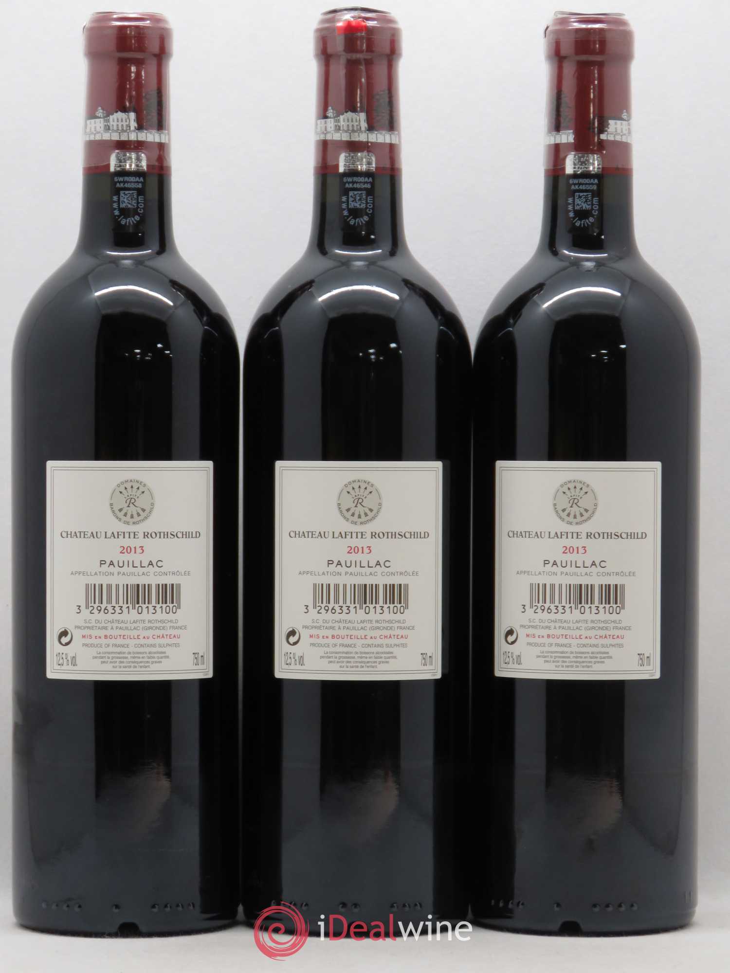 Château Lafite Rothschild 1er Grand Cru Classé 2013 - Lot of 3 bottles - 1