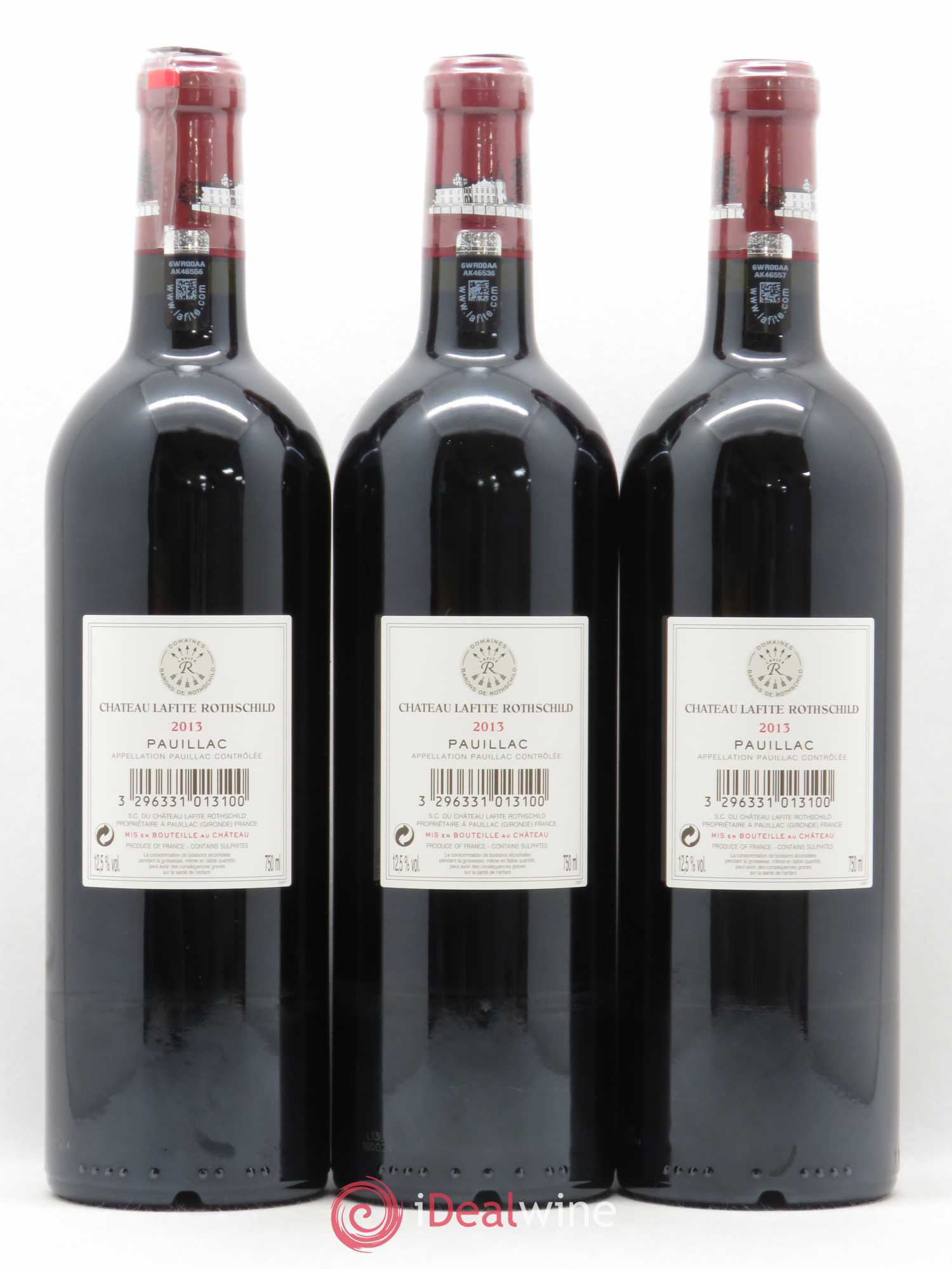 Château Lafite Rothschild 1er Grand Cru Classé 2013 - Lot de 3 bouteilles - 1