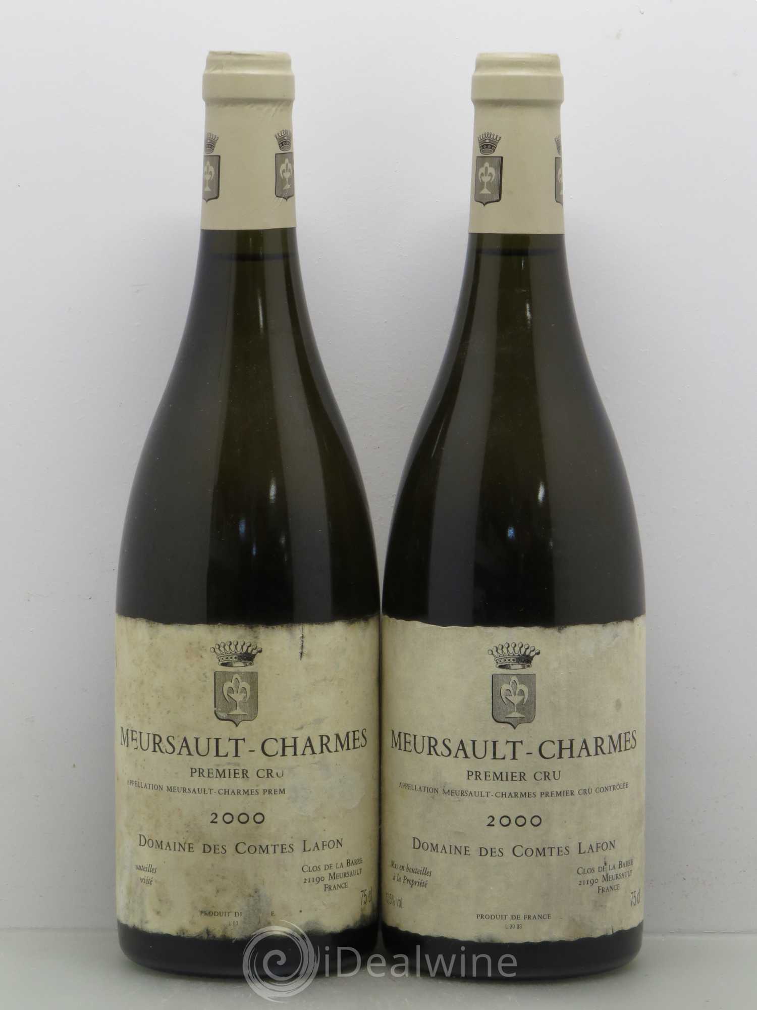 Meursault 1er Cru Charmes Comtes Lafon (Domaine des) 2000 - Lot de 2 bouteilles - 0