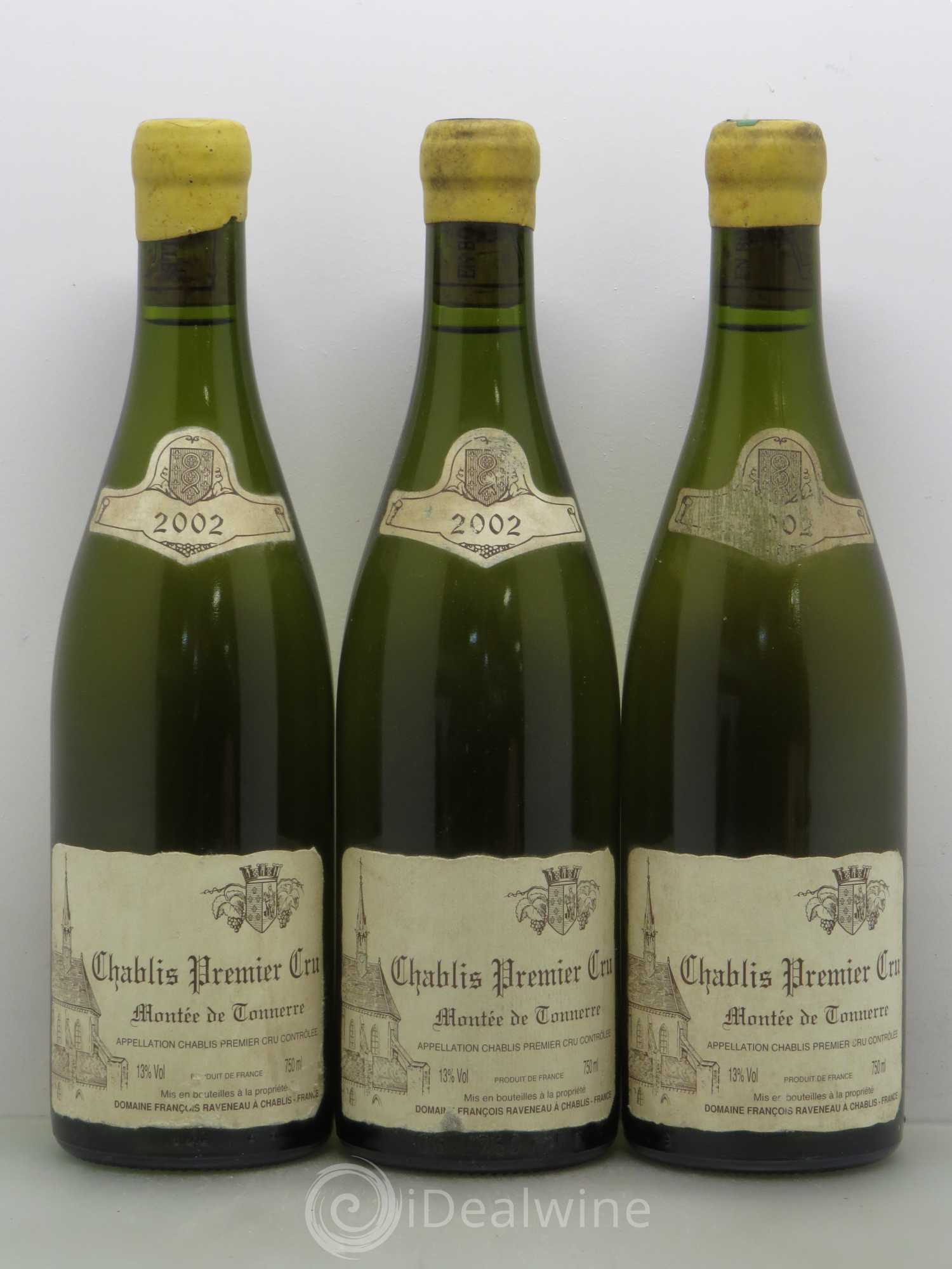 Chablis 1er Cru Montée de Tonnerre Raveneau (Domaine) 2002 - Lot de 3 bouteilles - 0