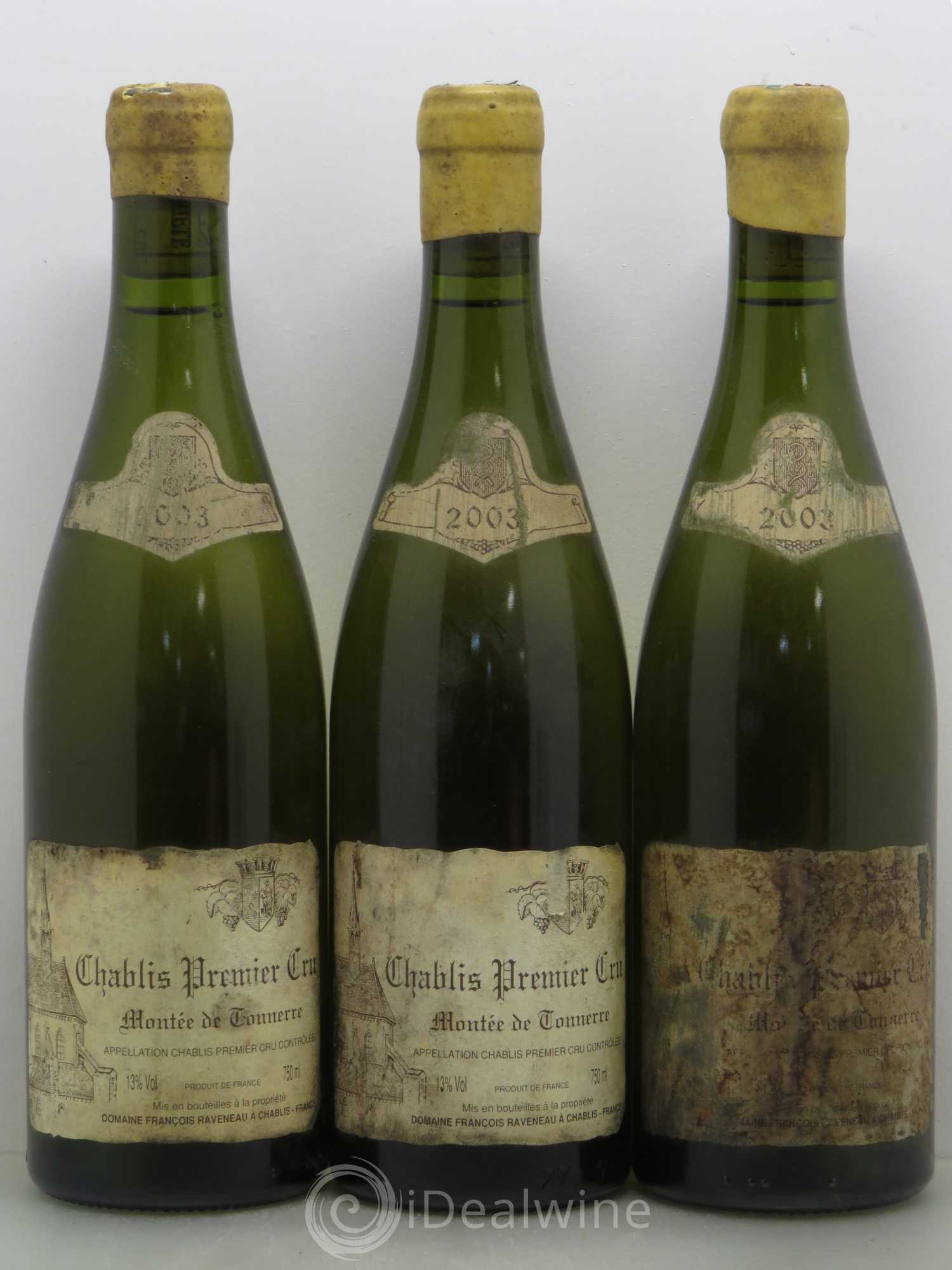 Chablis 1er Cru Montée de Tonnerre Raveneau (Domaine) 2003 - Lot de 3 bouteilles - 0