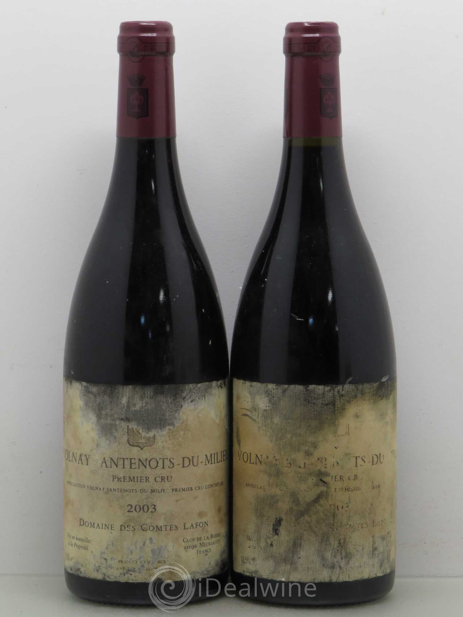 Volnay 1er Cru Santenots du Milieu Comtes Lafon (Domaine des) 2003 - Lot de 2 bouteilles - 0