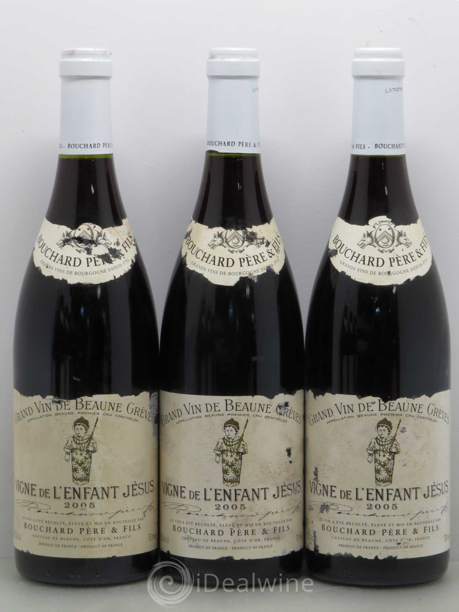Beaune 1er Cru Grèves - Vigne de l'Enfant Jésus Bouchard Père & Fils 2005 - Lot de 6 bouteilles - 1