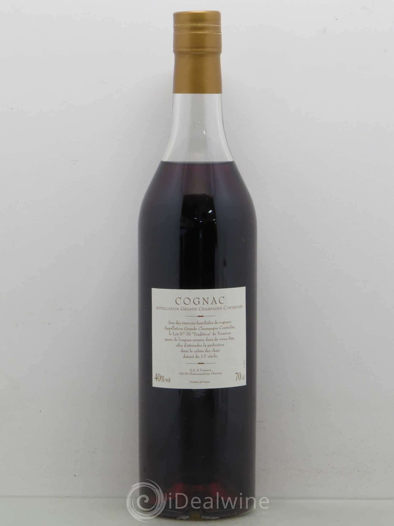Cognac Grande Champagne Tesseron Lot N°76 - Posten von 1 Flasche - 1