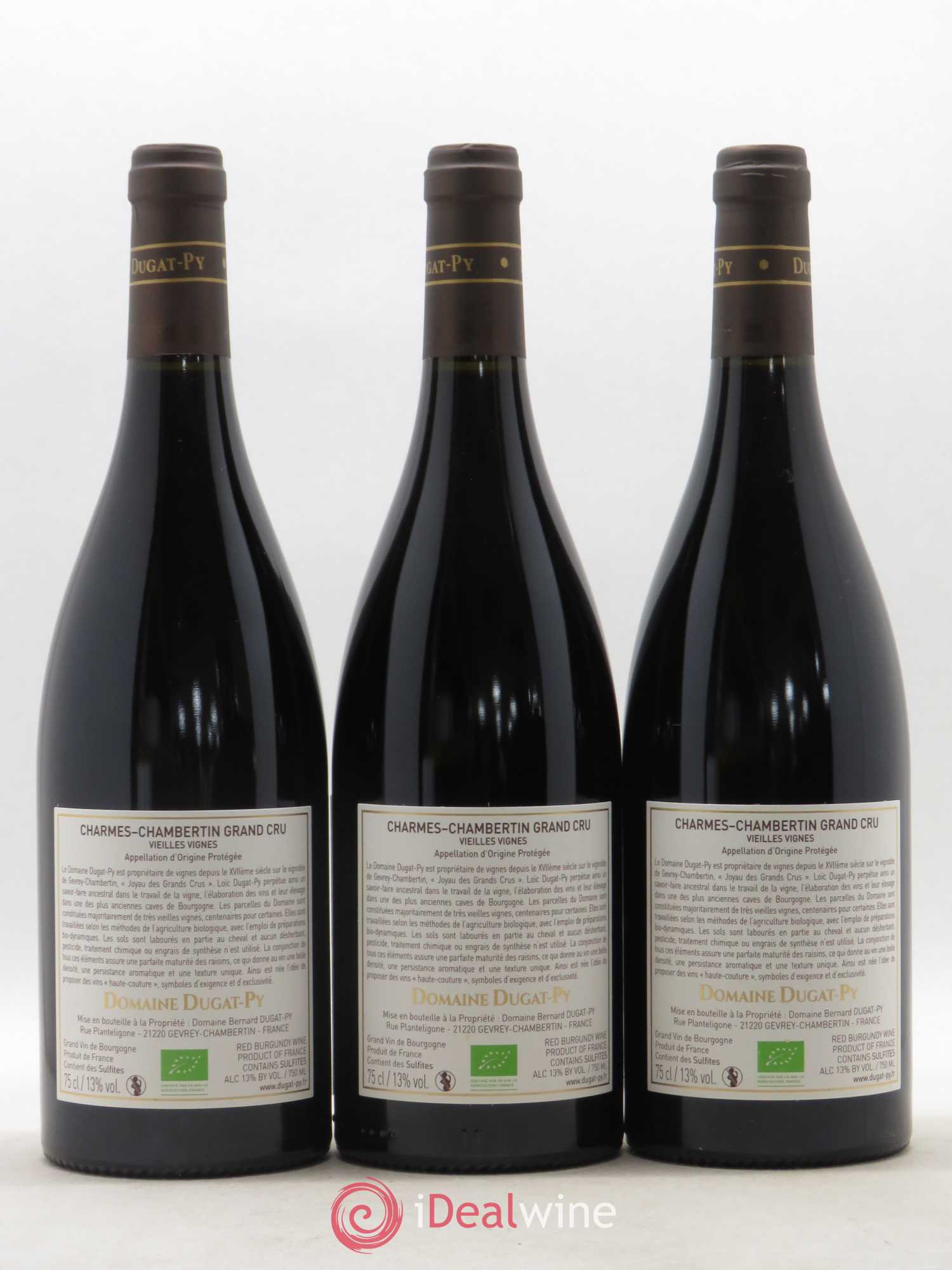Charmes-Chambertin Grand Cru Dugat-Py Vieilles Vignes 2017 - Lot de 3 bouteilles - 1
