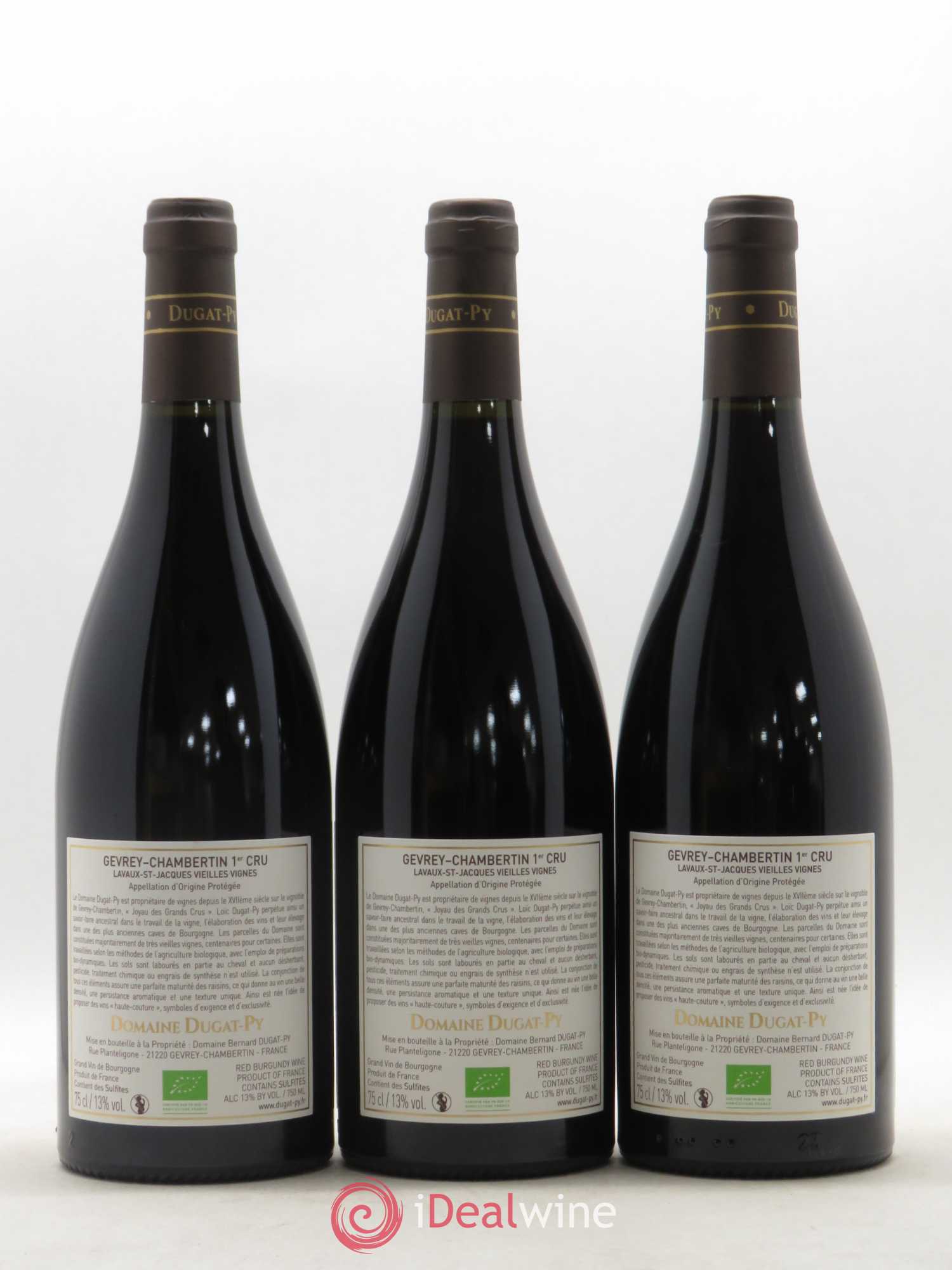 Gevrey-Chambertin 1er Cru Lavaux Saint Jacques Dugat-Py Vieilles Vignes 2017 - Lot de 3 bouteilles - 1