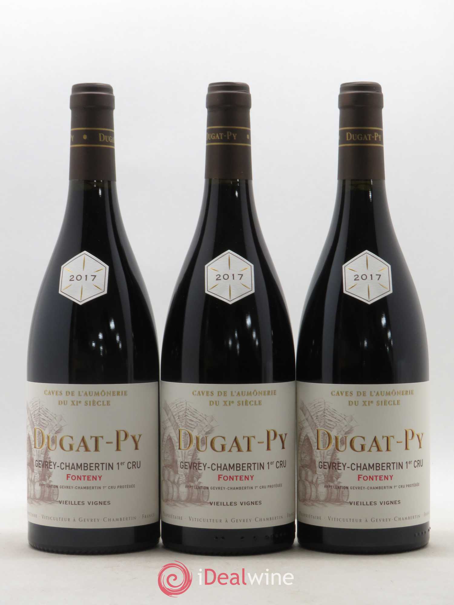 Gevrey-Chambertin 1er Cru Fonteny Dugat-Py Vieilles Vignes 2017 - Lot de 3 bouteilles - 0
